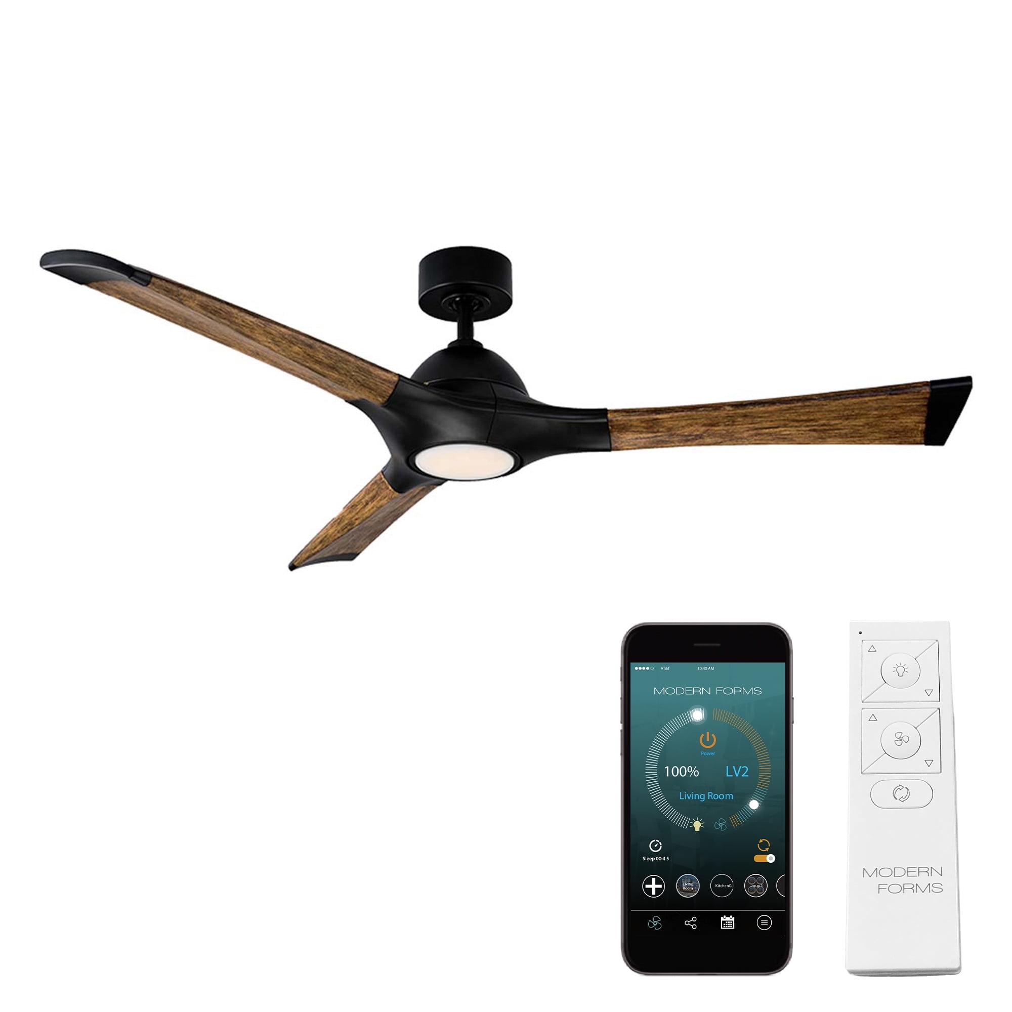 Woody 3 Blade Ceiling Fan with LED Light Kit