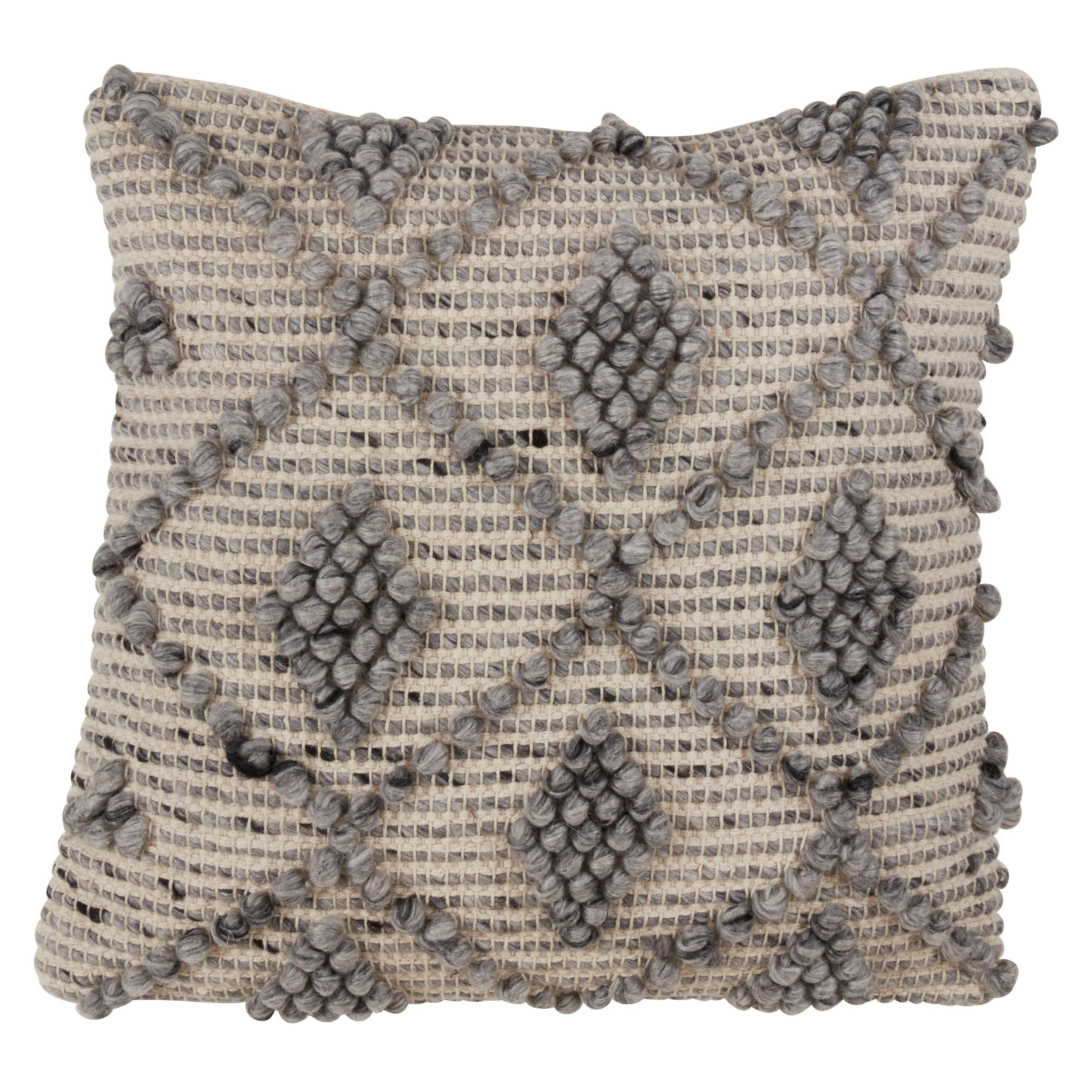 Geometric Wool Blend Throw Pillow