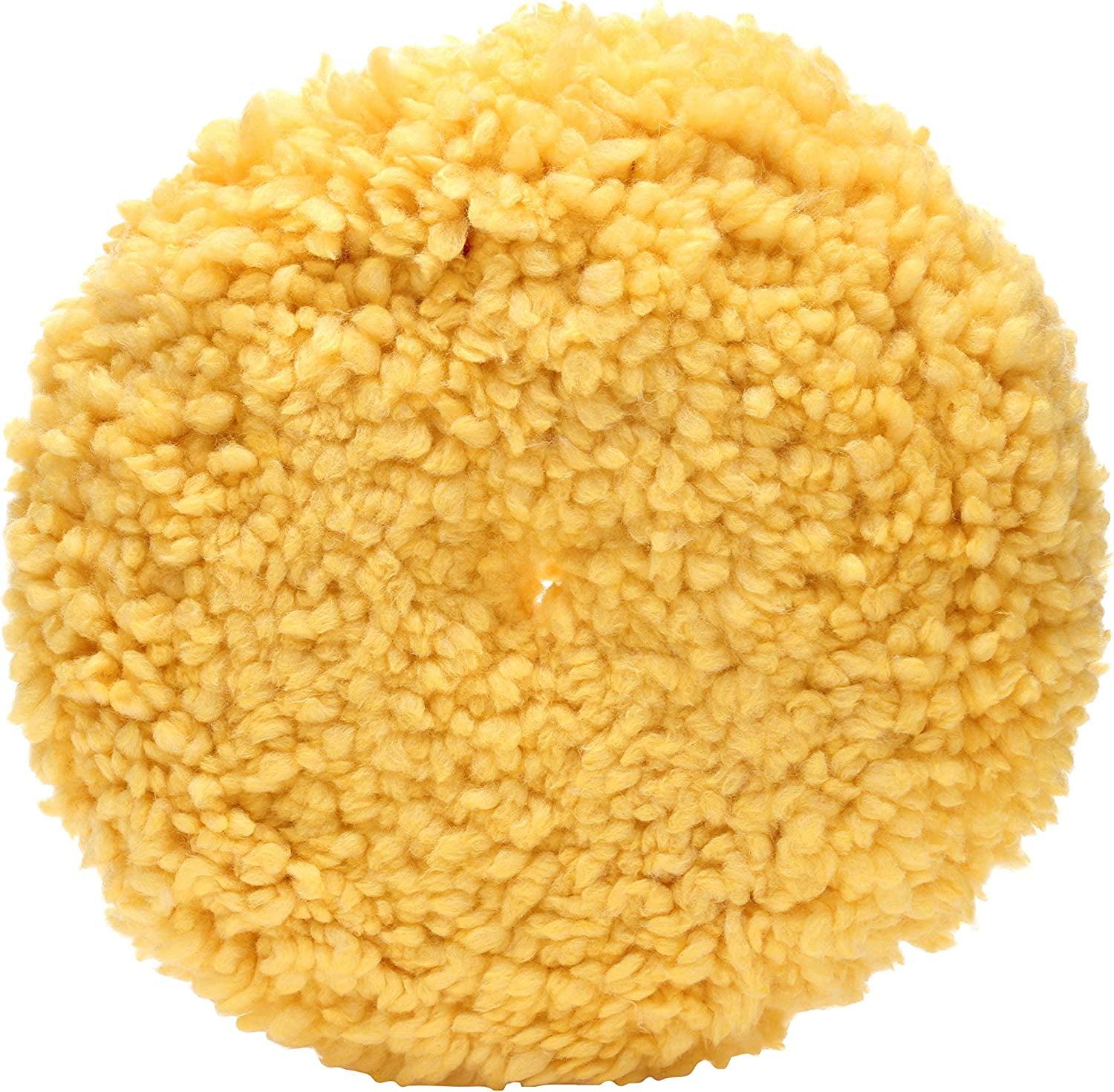 9-Inch Yellow Wool Polishing Pad for Automotive Use