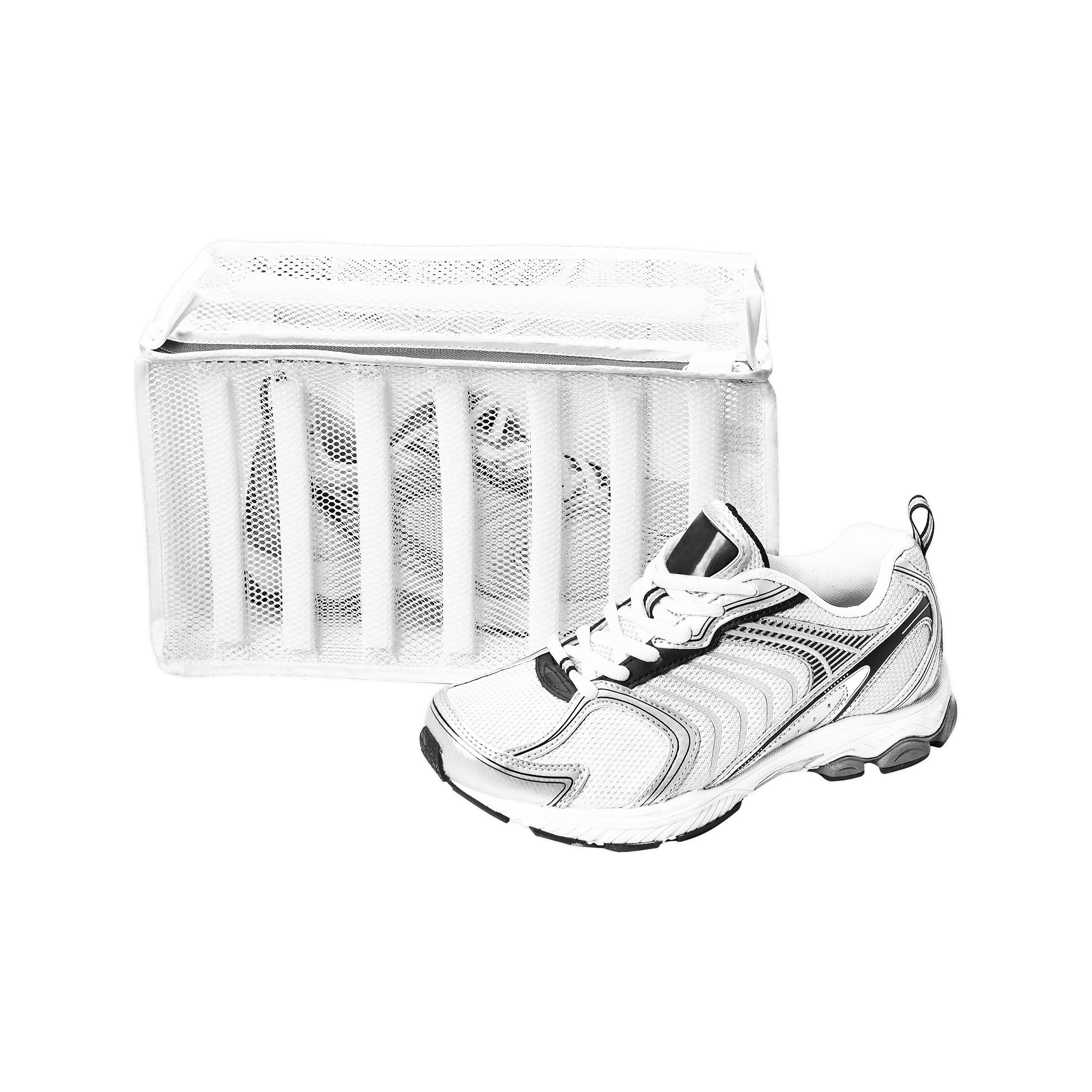 White Double Mesh Padded Sneaker Wash Bag