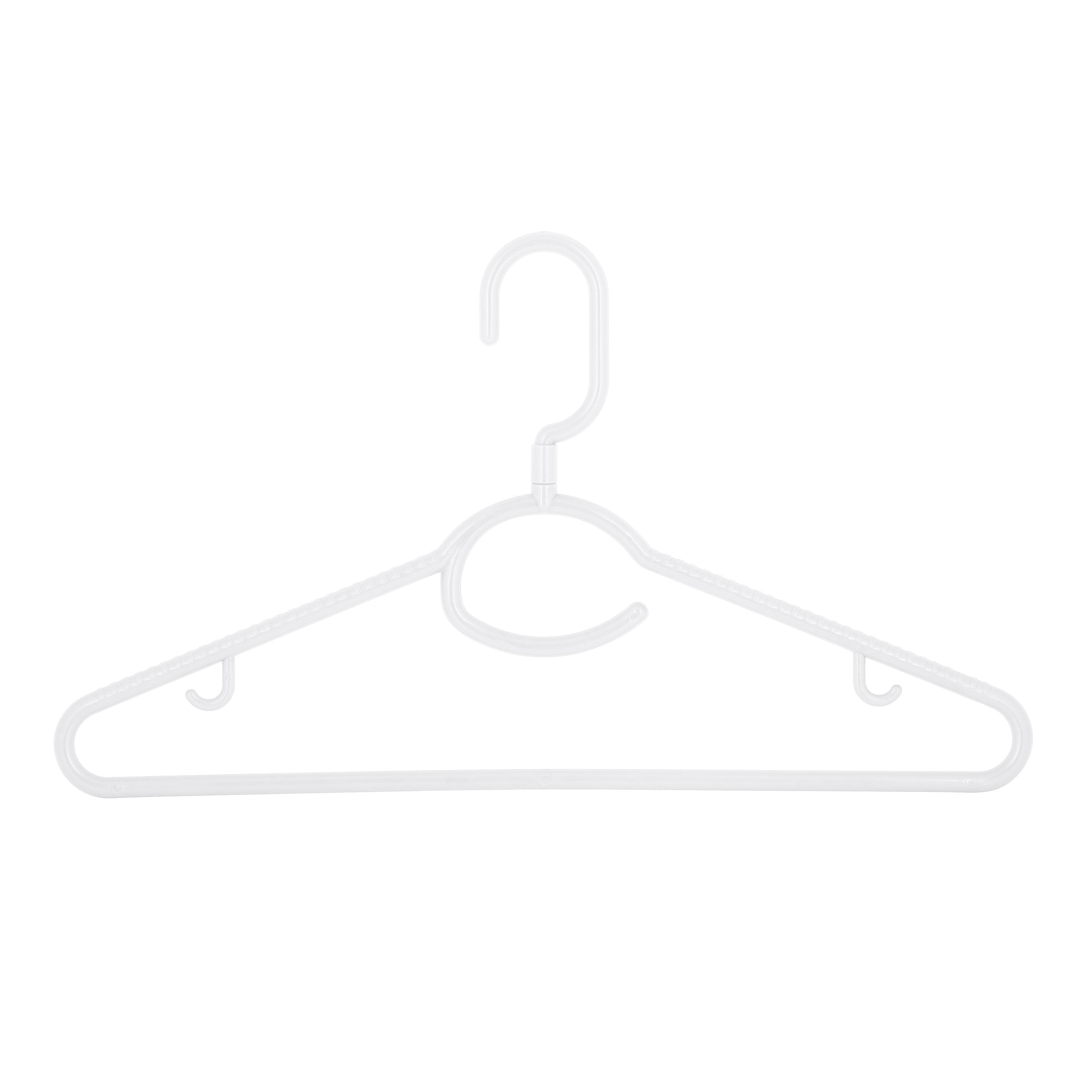 Laundry 360 Woolite Plastic Standard Hanger for Dress/Shirt/Sweater (Set of 5)