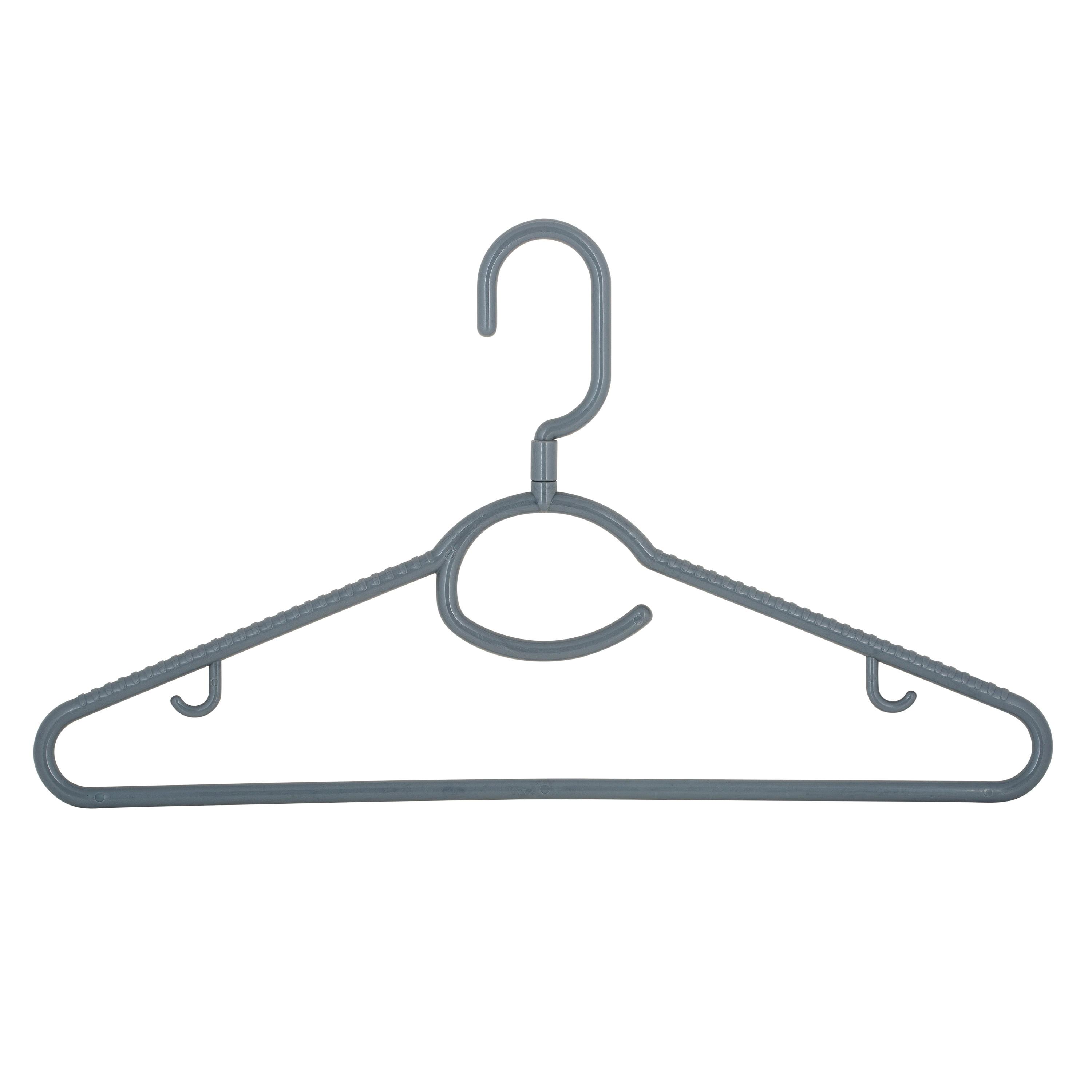 Laundry 360 Woolite Plastic Standard Hanger for Dress/Shirt/Sweater (Set of 5)