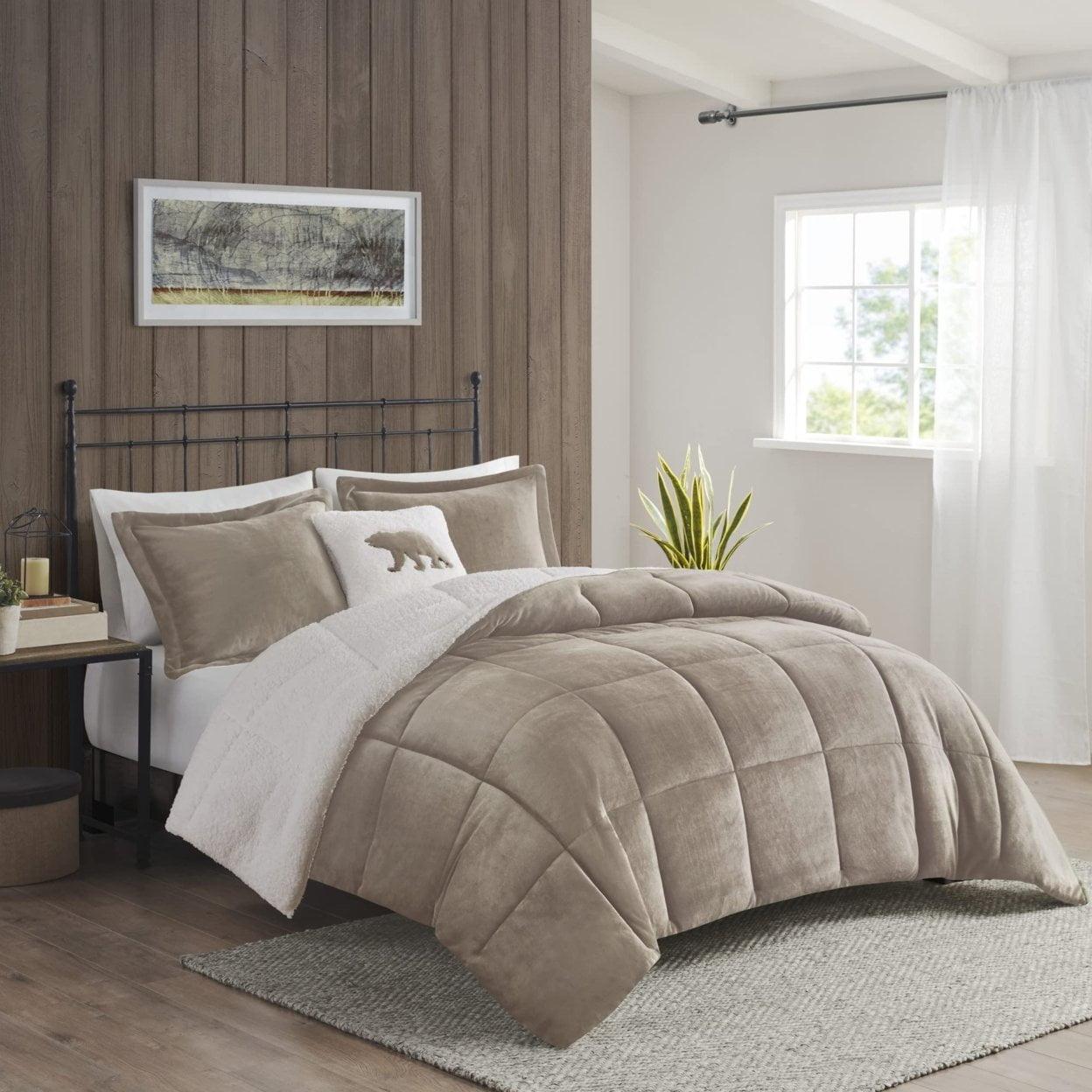 Woolrich Woolrich Alton Plush to Sherpa Down Alternative Comforter Set