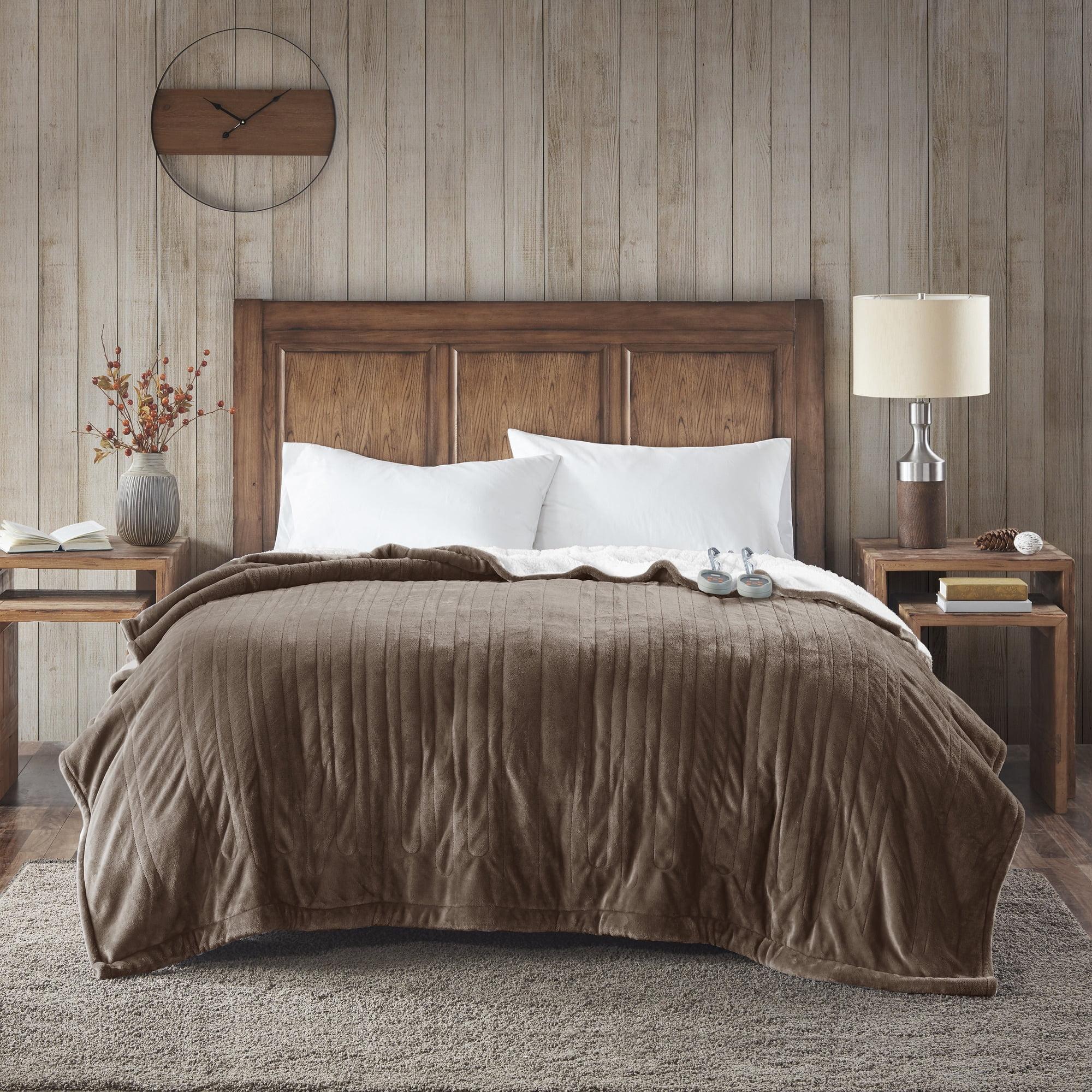 Woolrich Elect Electric Blanket with 20 Heat Level Setting Controller Full: 80x84" Chocolate