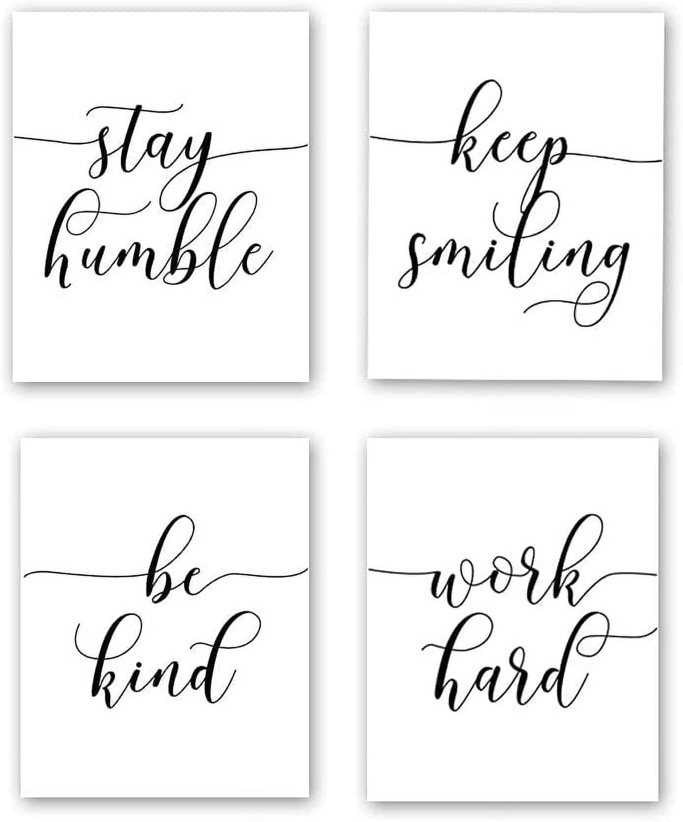 Black and White Motivational Canvas Quote Set for Kids