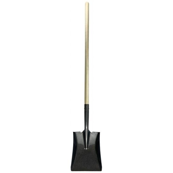Workforce Tools Square Point Shovel - Sturdy 48” Wooden Handle - Heavy Duty 16 Gauge Steel Head
