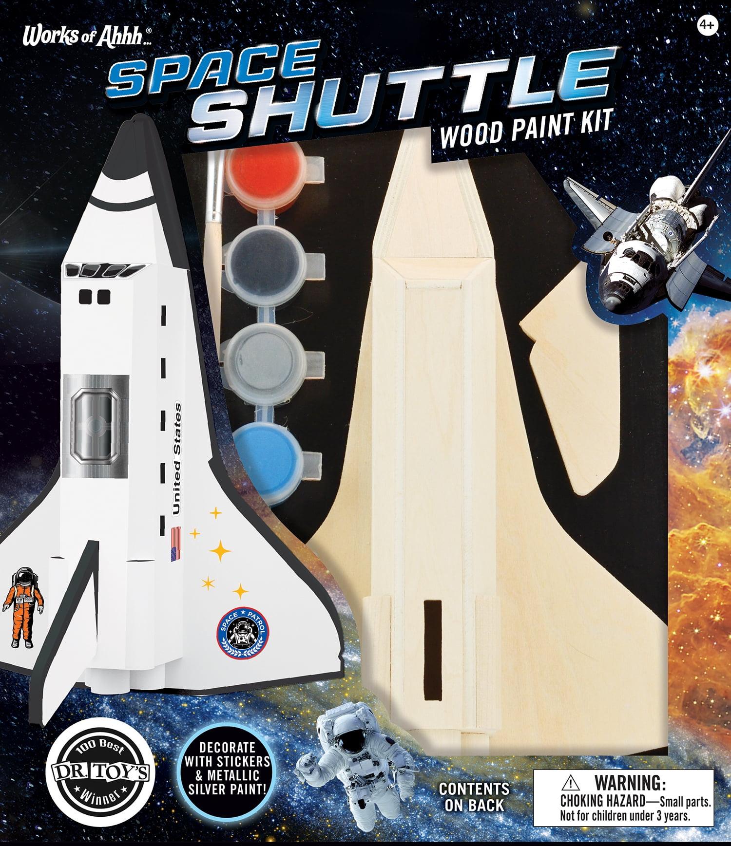 Space Shuttle Wood Craft and Paint Kit with Acrylics