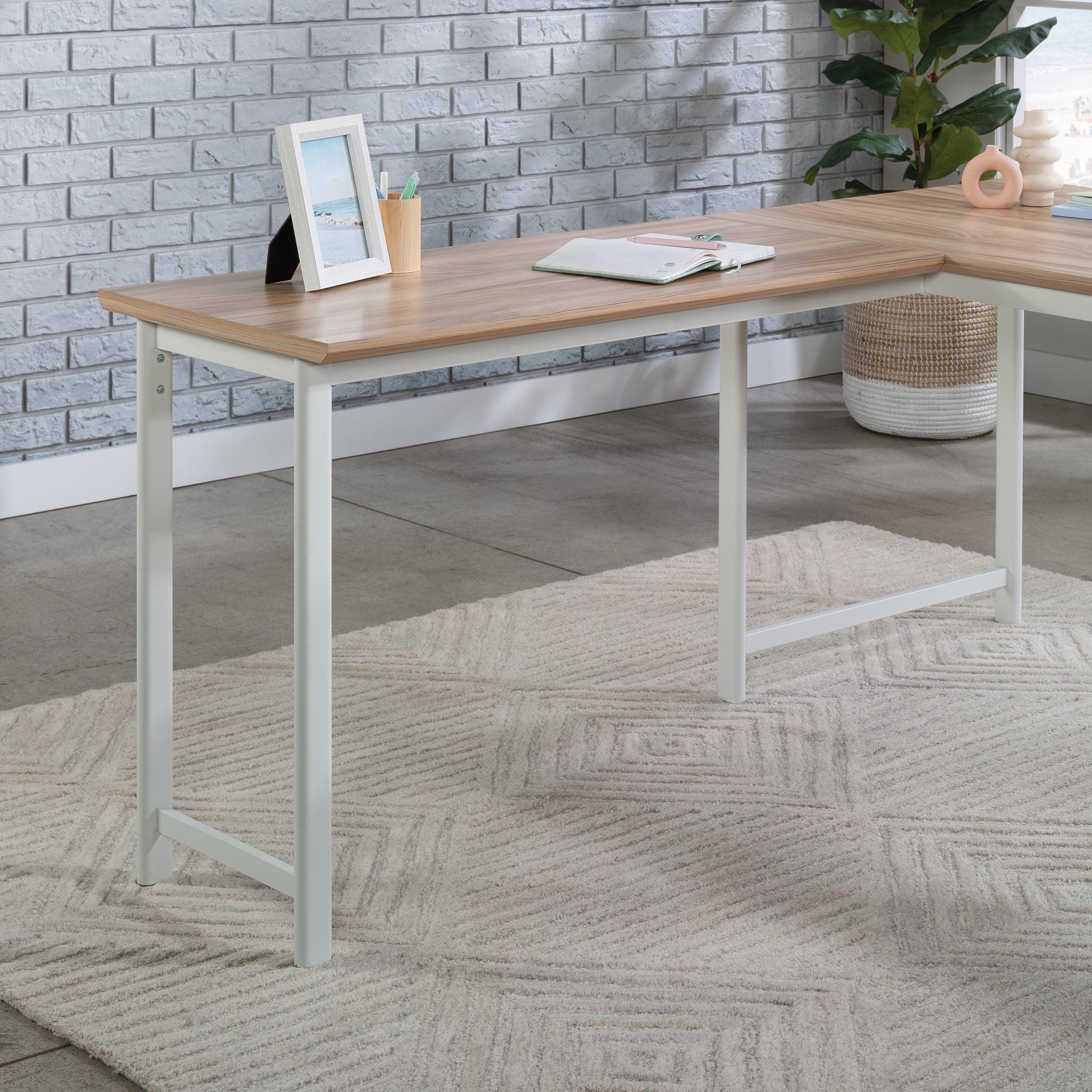 Sauder Bergen Circle Engineered Wood Desk Return 42" in Kiln Acacia/Brown