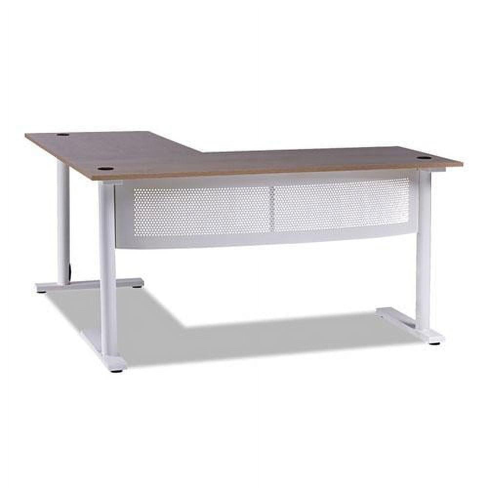 L-Shaped Metal Base Writing Desk