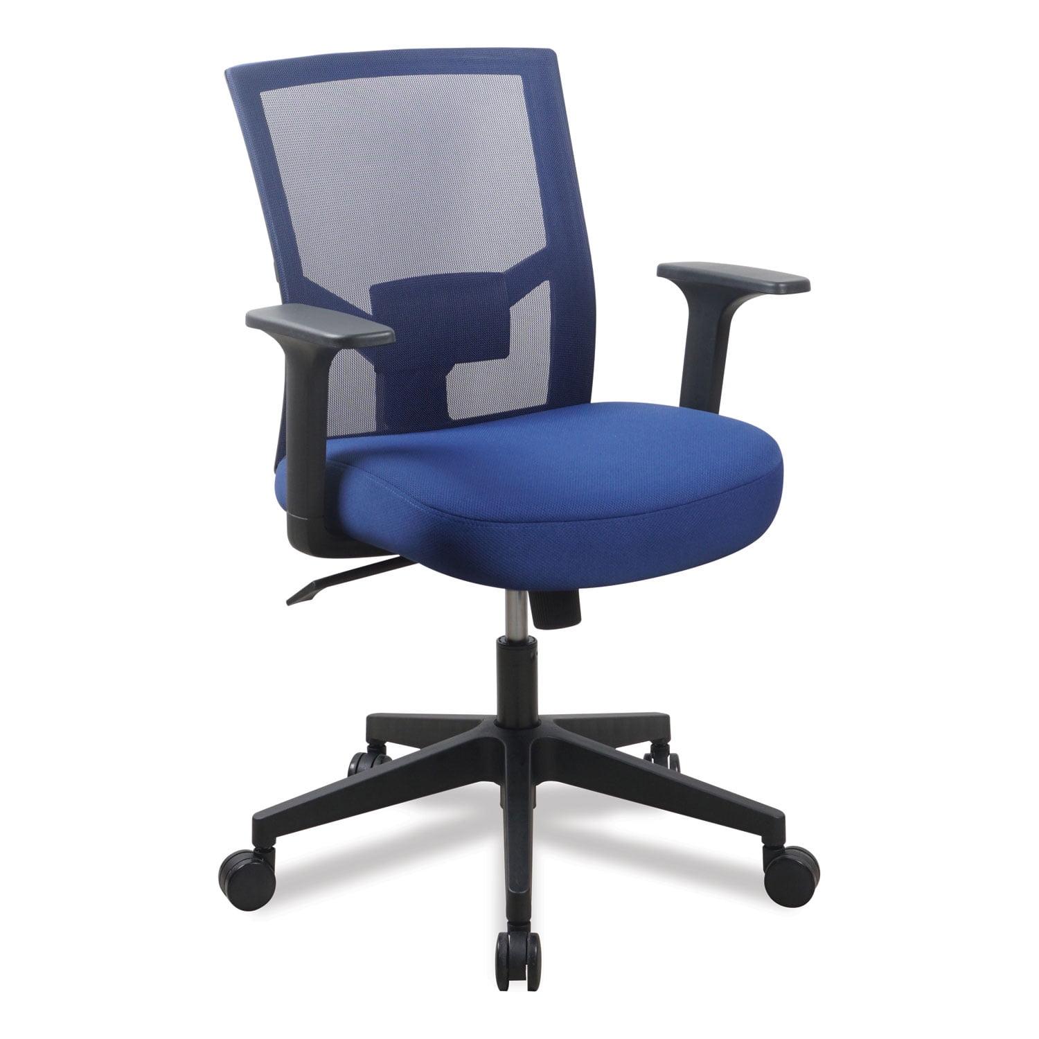 Workspace by Alera Mesh Back Fabric Task Chair, Supports Up to 275 lb, 17.32" to 21.1" Seat Height, Navy Seat, Navy Back