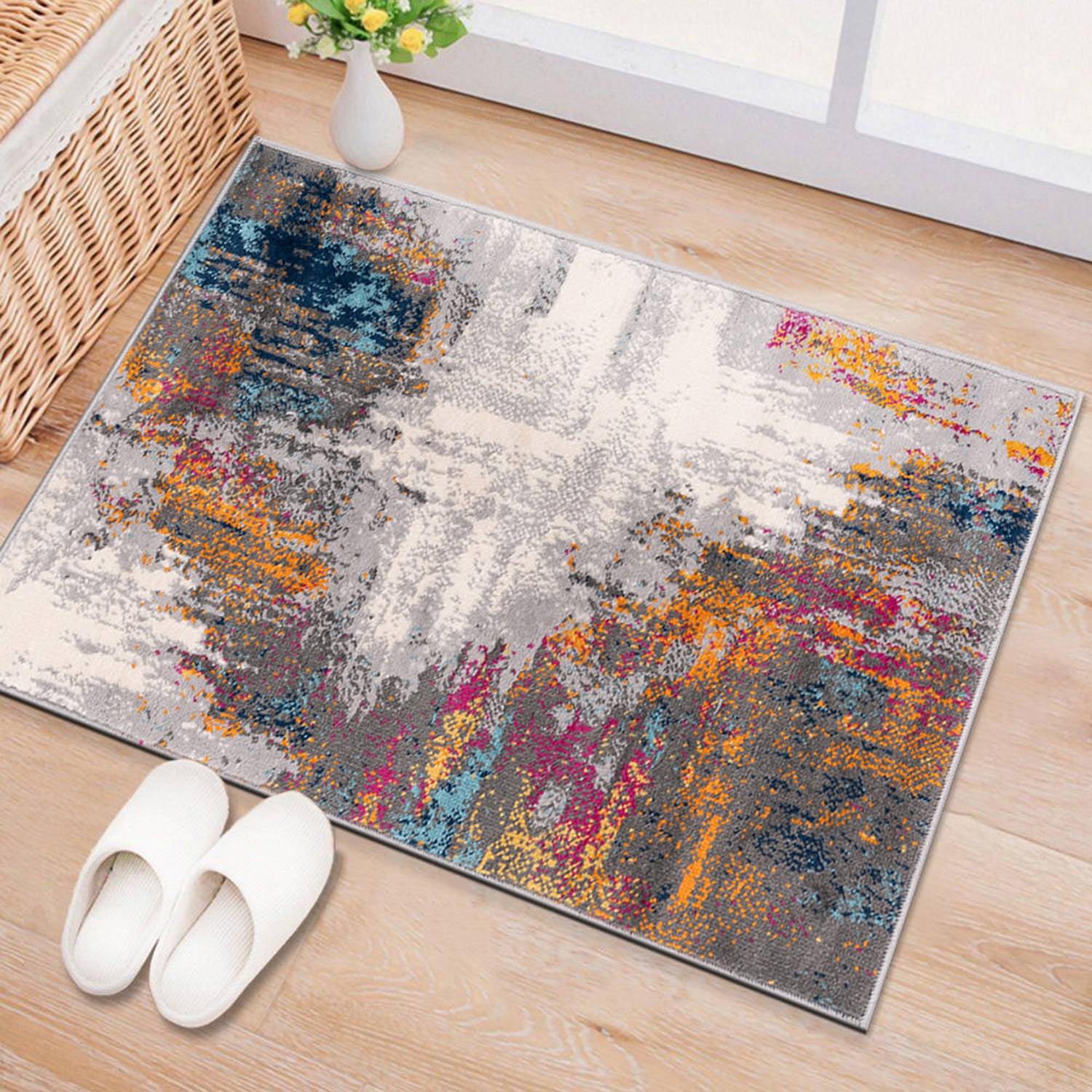 World Rug Gallery Bari Contemporary Abstract Art Area Rug - Multi 2'x3'