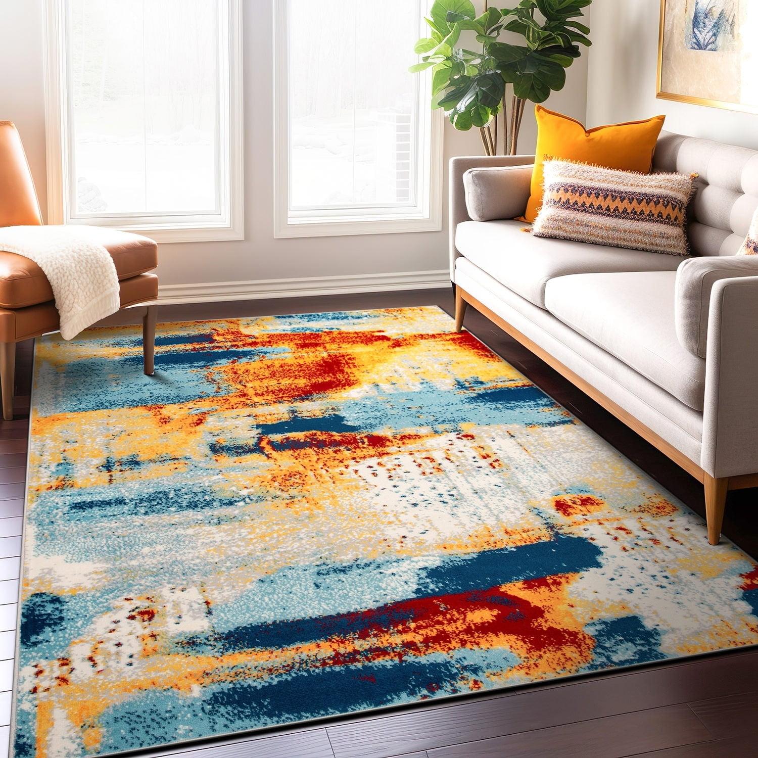 World Rug Gallery Bohemian Abstract Modern Area Rug