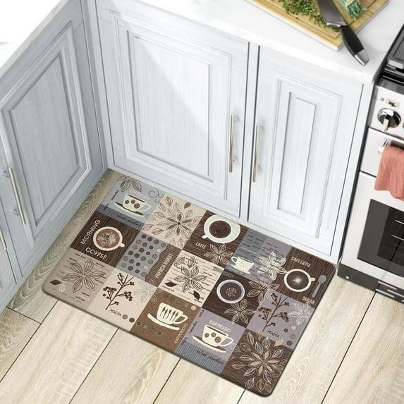 World Rug Gallery Coffee Kitchen Anti Fatigue Standing Mat - Brown 18"x30"