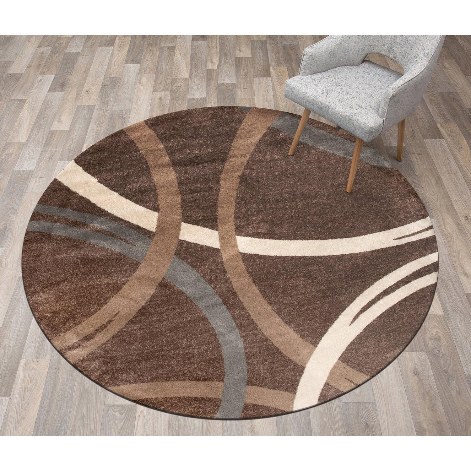 World Rug Gallery Contemporary Abstract Circles Design Area Rug