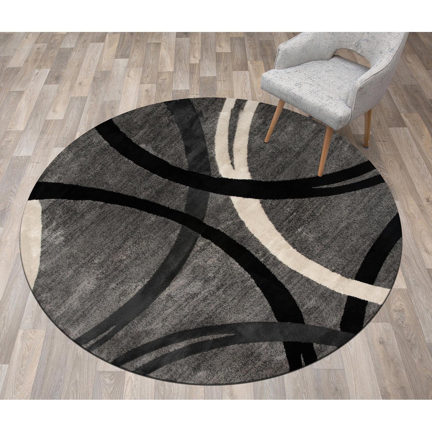 World Rug Gallery Contemporary Abstract Circles Design Area Rug