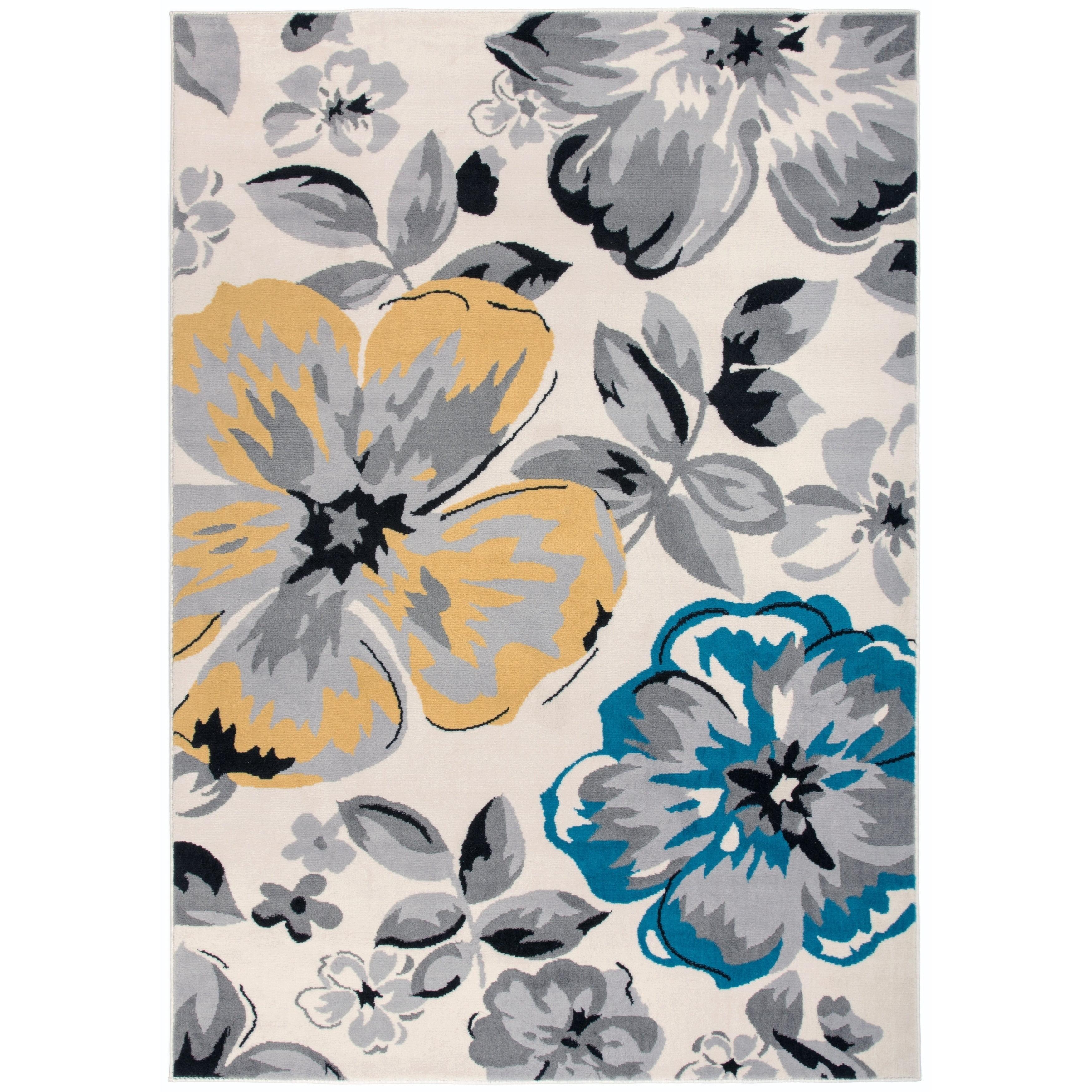 World Rug Gallery Modern Floral Desing Area Rug