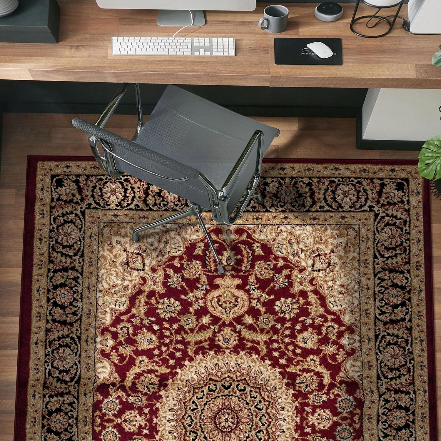 World Rug Gallery Traditional Oriental Medallion Area Rug - BURGUNDY 9'x12'