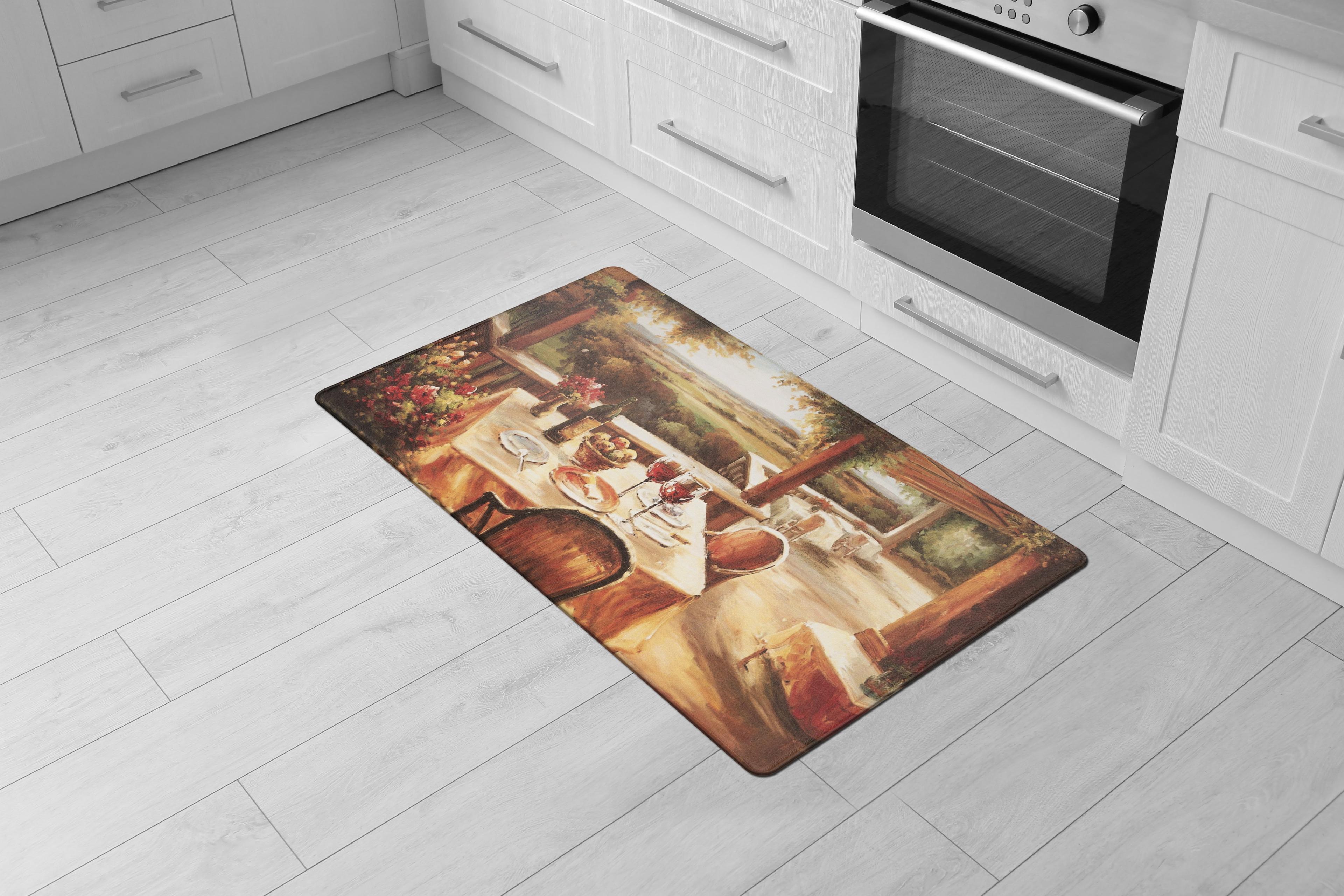 World Rug Gallery Village Restaurant Scenery Anti-fatigue Kitchen Mat