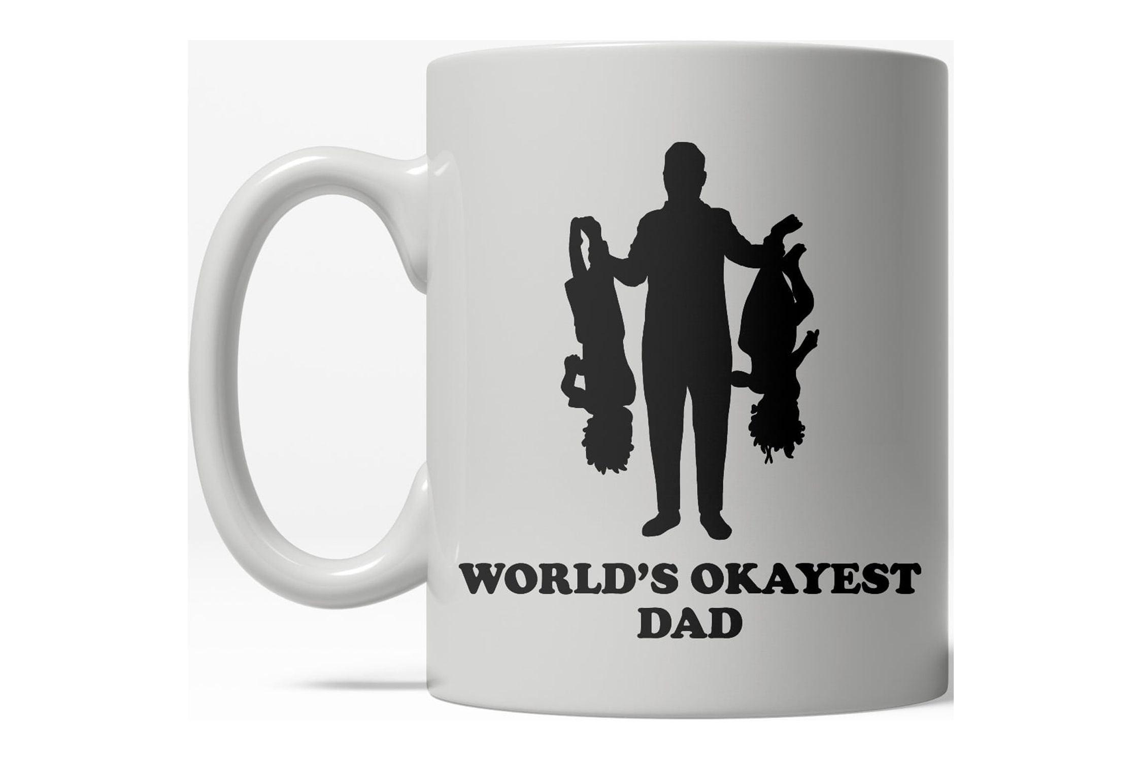 World's Okayest Dad White Ceramic Coffee Mug