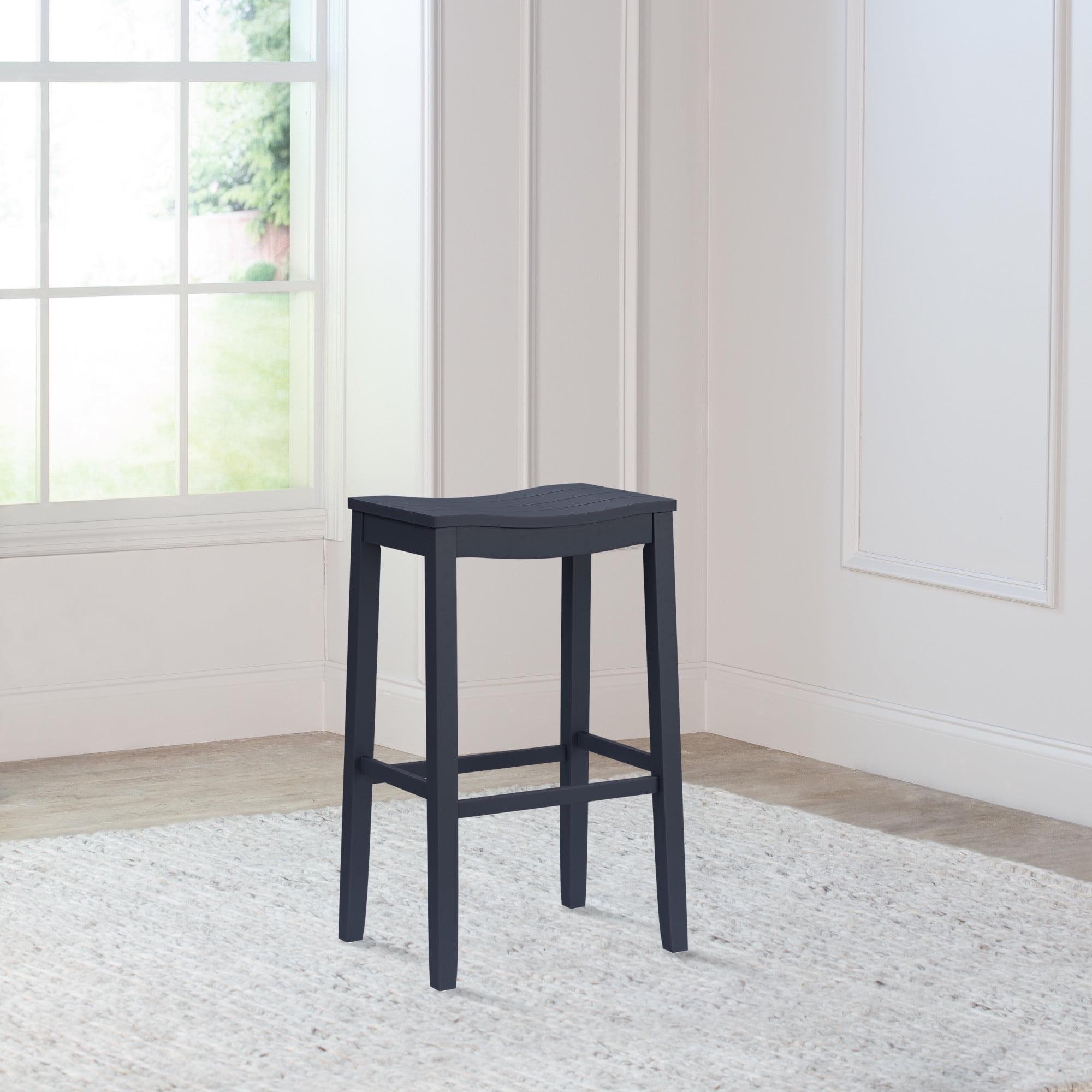 Hillsdale Furniture 30" Fiddler Backless Barstool Navy: Matte Finish, Wood Legs, Fixed Height