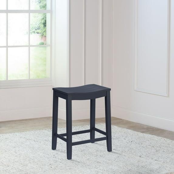Hillsdale Furniture 24" Fiddler Backless Wood Counter Height Barstool Navy : Matte Finish, Fixed Height