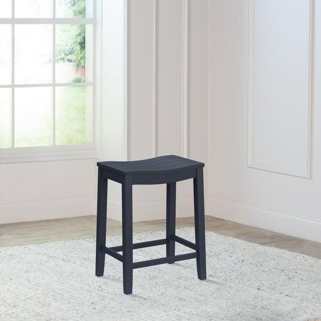 Hillsdale Furniture 24" Fiddler Backless Wood Counter Height Barstool Navy : Matte Finish, Fixed Height