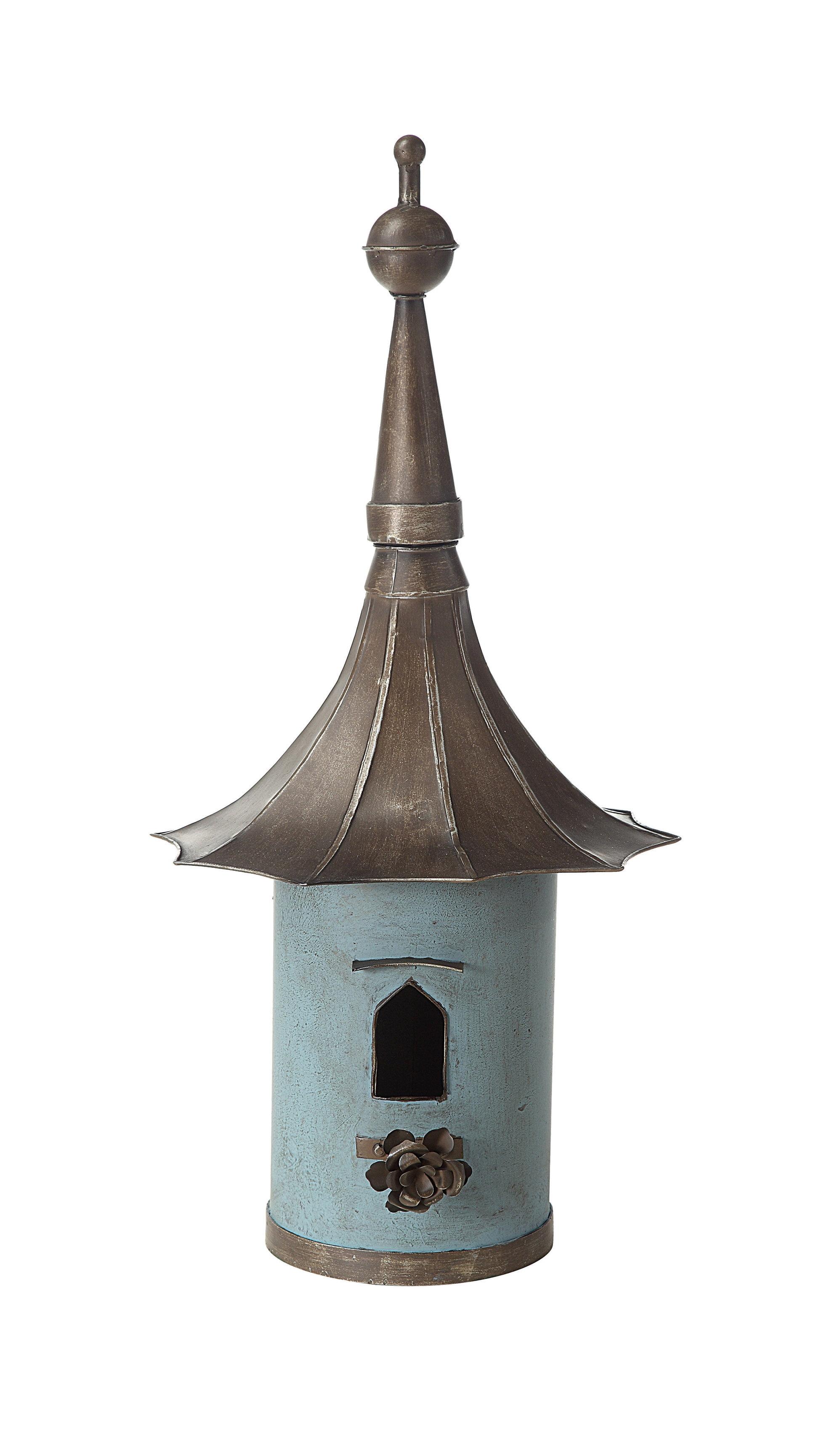 Metal Birdhouse - Storied Home: Freestanding, Weather-Resistant, No Assembly Required