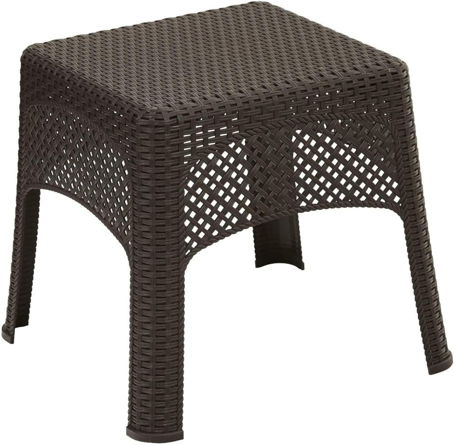 Square Glass Outdoor Side Table