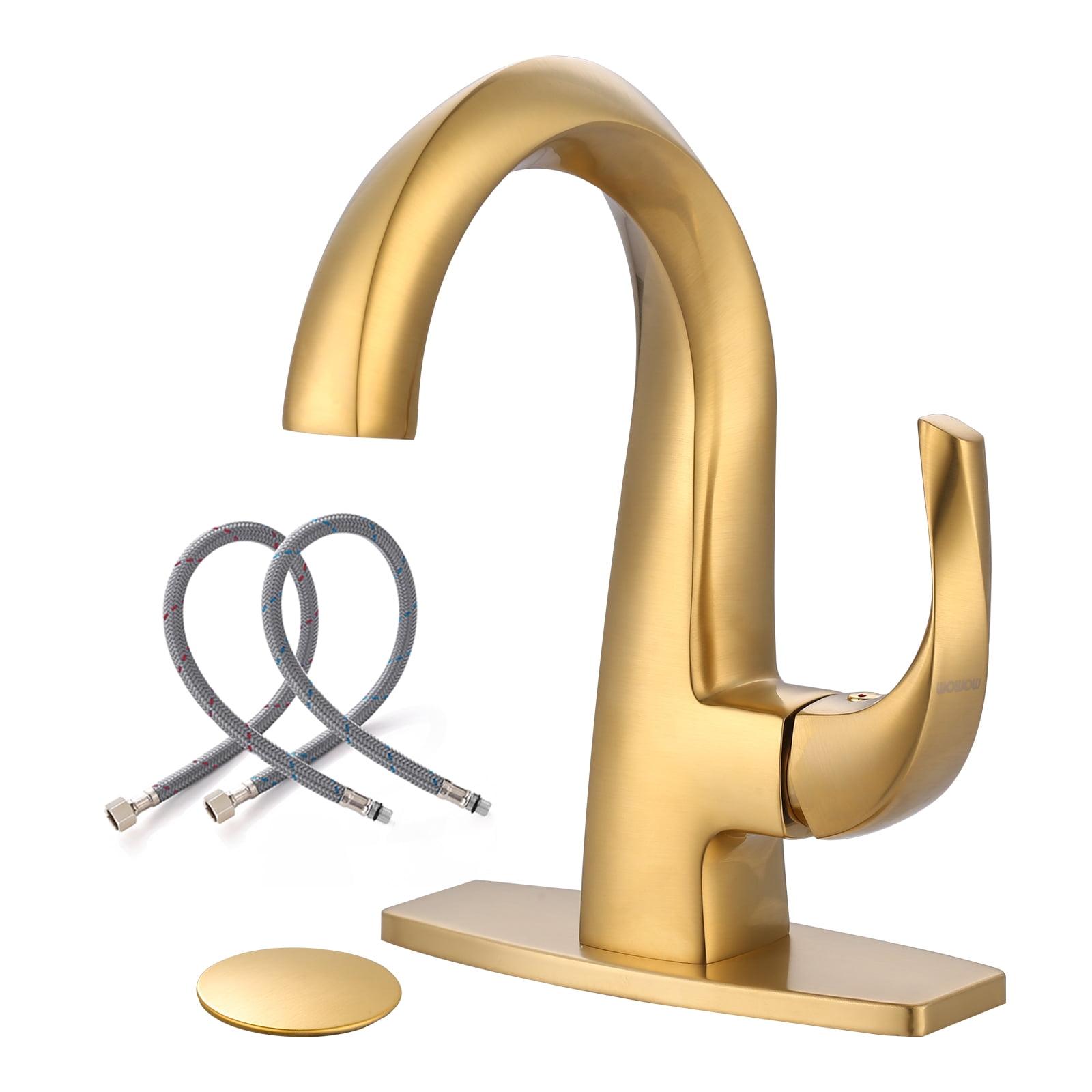 Single-Hole Single-handle Bathroom Faucet with Drain Assembly