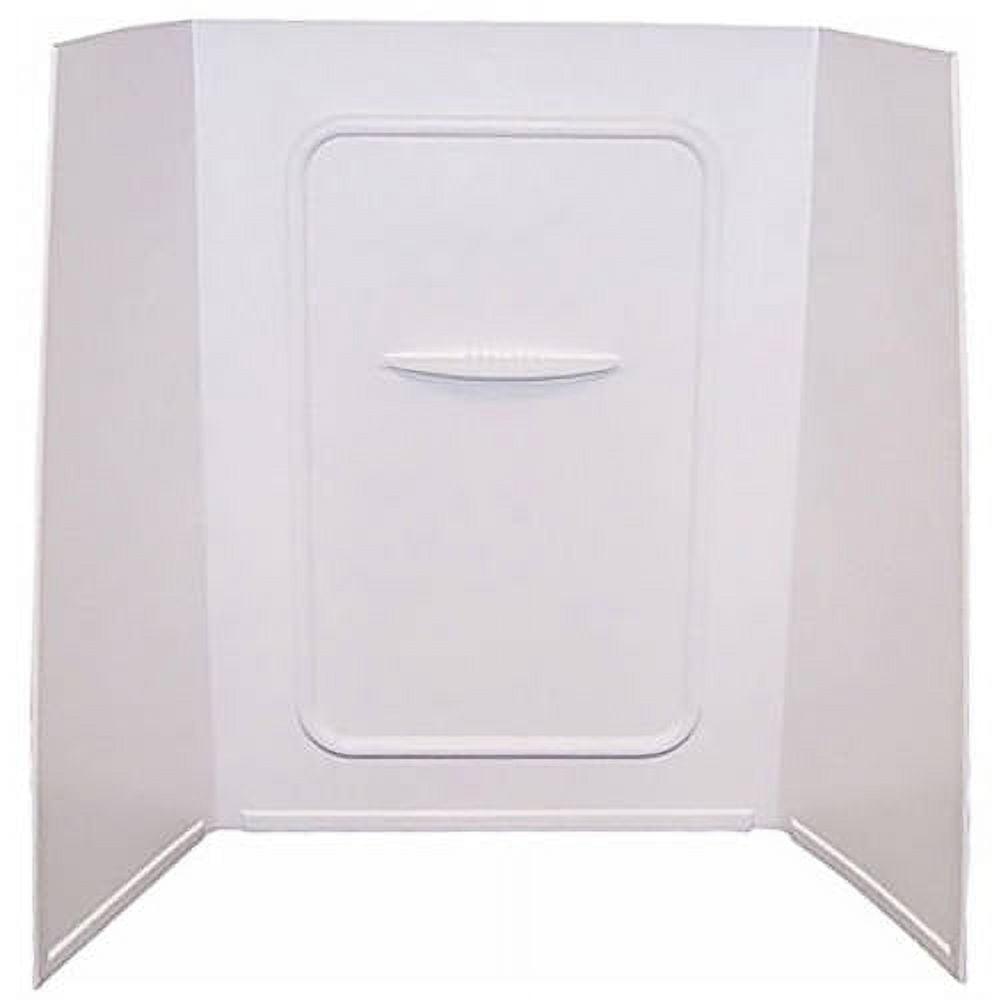 White Smooth Surface 24" x 36" x 59" Bathtub Surround