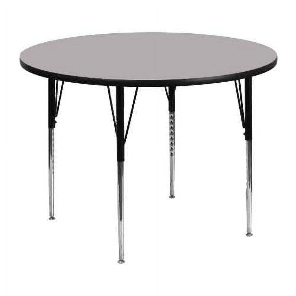 Goddard 48'' Round Gray Thermal Laminate Multi-Use Activity Table