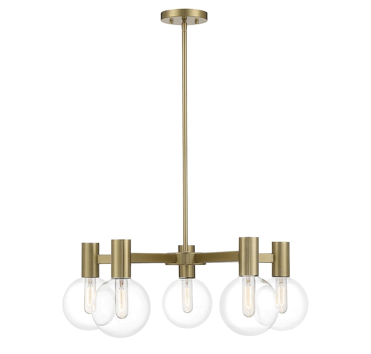 Savoy House Wright 5 - Light Chandelier in  Warm Brass