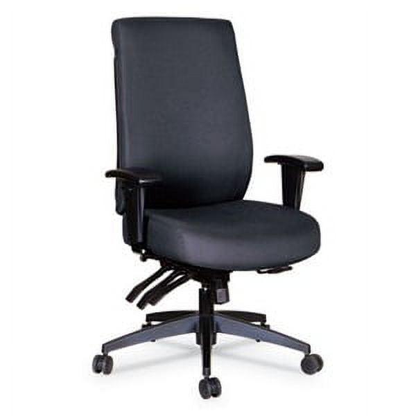 Black High-Back Swivel Executive Fabric Office Chair