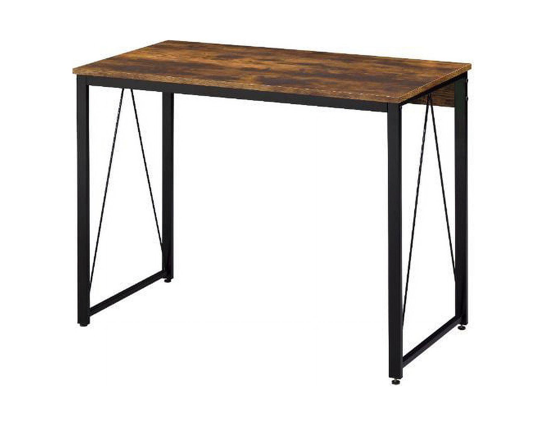 ACME Zaidin Writing Desk in Weathered Oak and Black