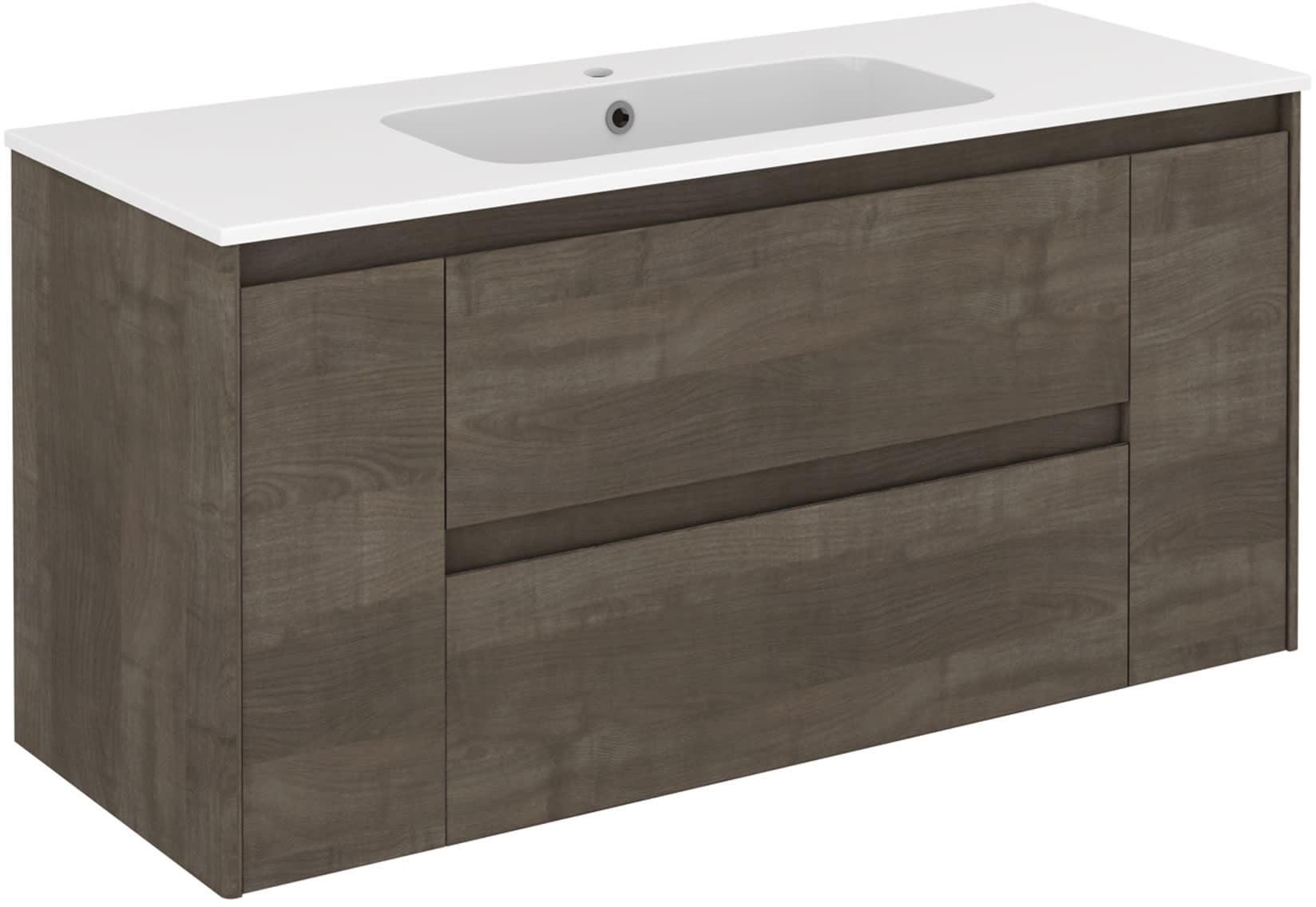 Ambra 48" Samara Ash Wall-Mount Single Vanity with Ceramic Sink