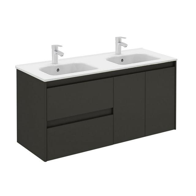 WS Bath Collections Ambra 47.5'' Double Bathroom Vanity with Ceramic Top