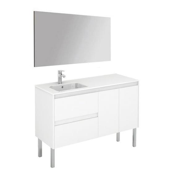 WS Bath Collections Ambra 47.5'' Single Bathroom Vanity with Top with Mirror