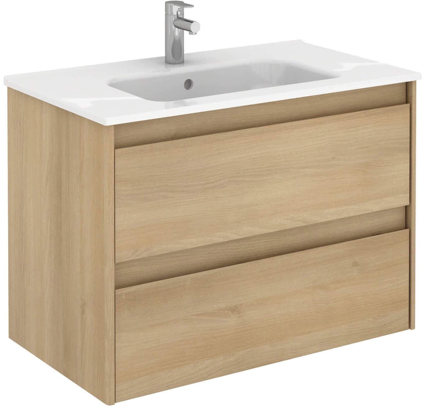 Ws Bath Collections Ambra 80 Ambra 32" Wall Mounted Single Basin Vanity Set - Wood