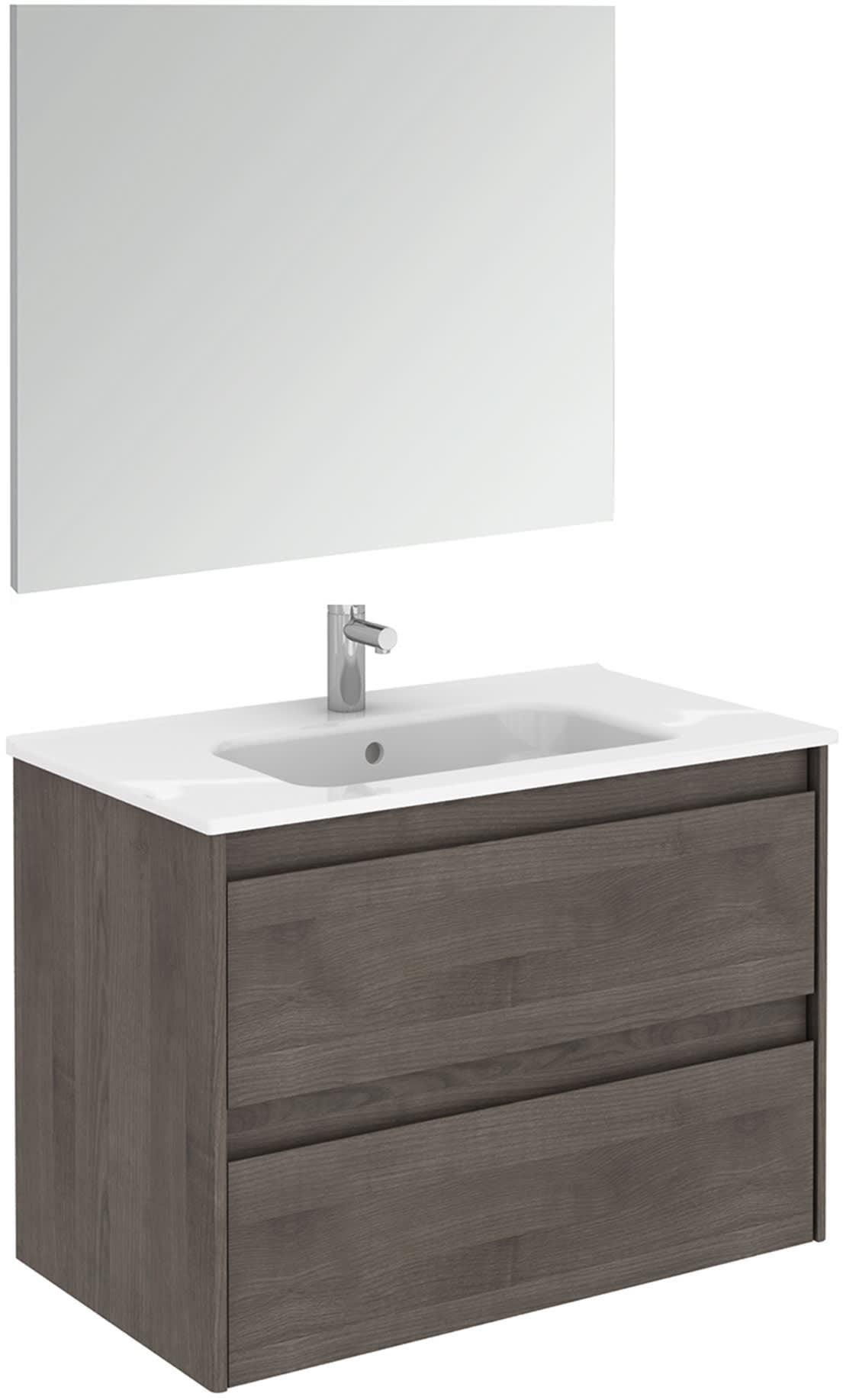 Ws Bath Collections Ambra 80 Pack 1 Ambra 32" Wall Mounted Single Basin Vanity Set - Wood