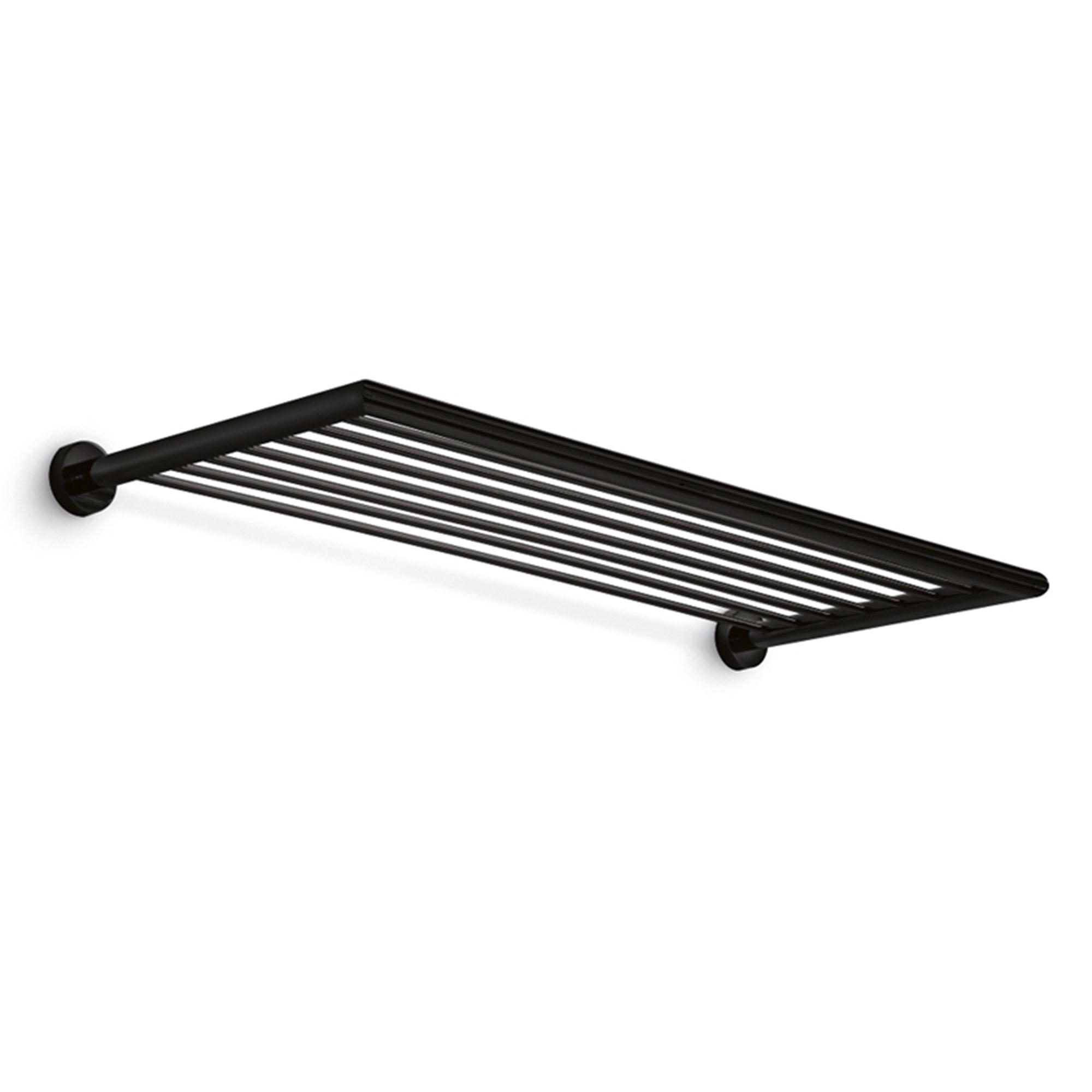 Modern Matte Black Chrome 23.6" Wall Mounted Towel Rack