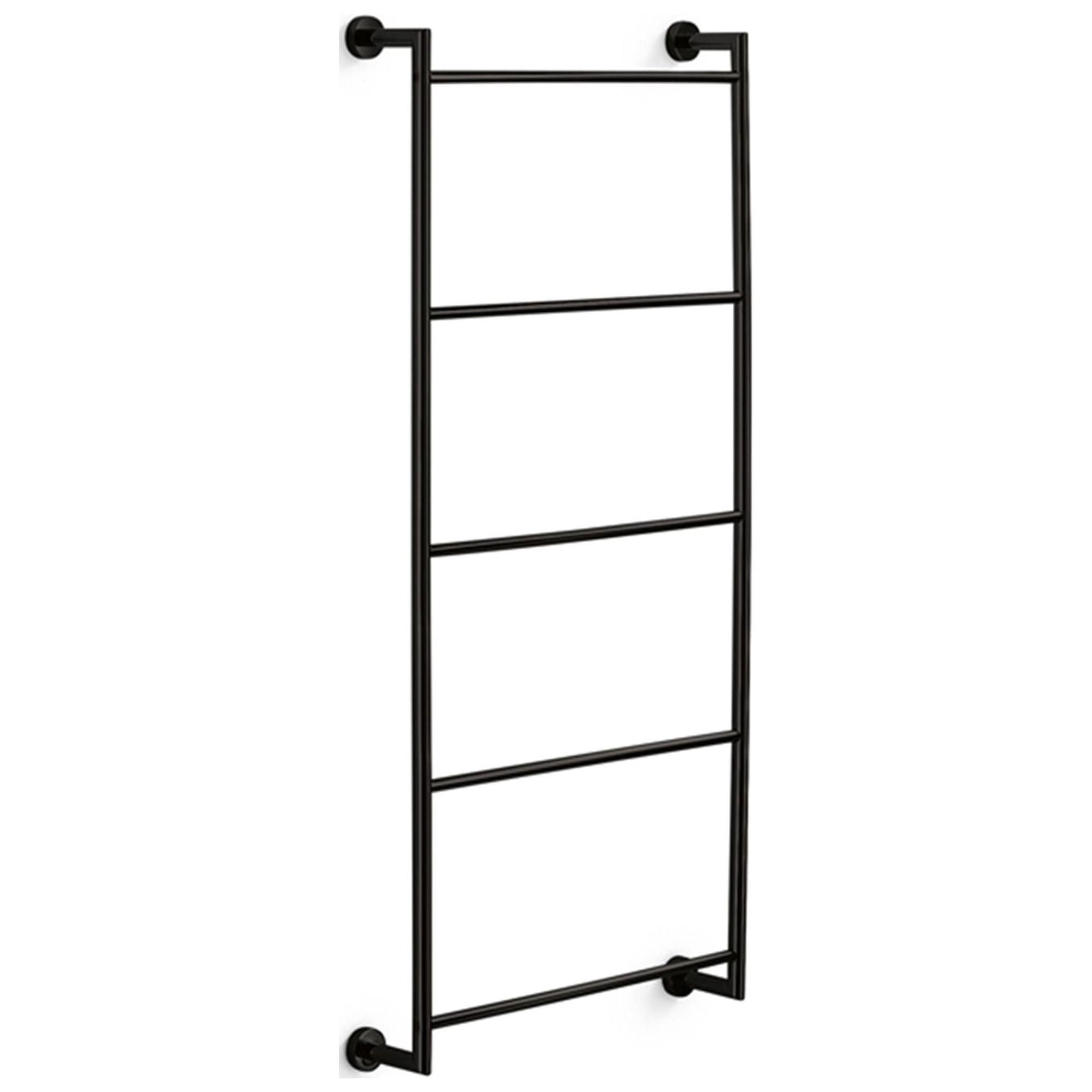 Baketo 35.4" Matte Black Wall Mounted Towel Rack