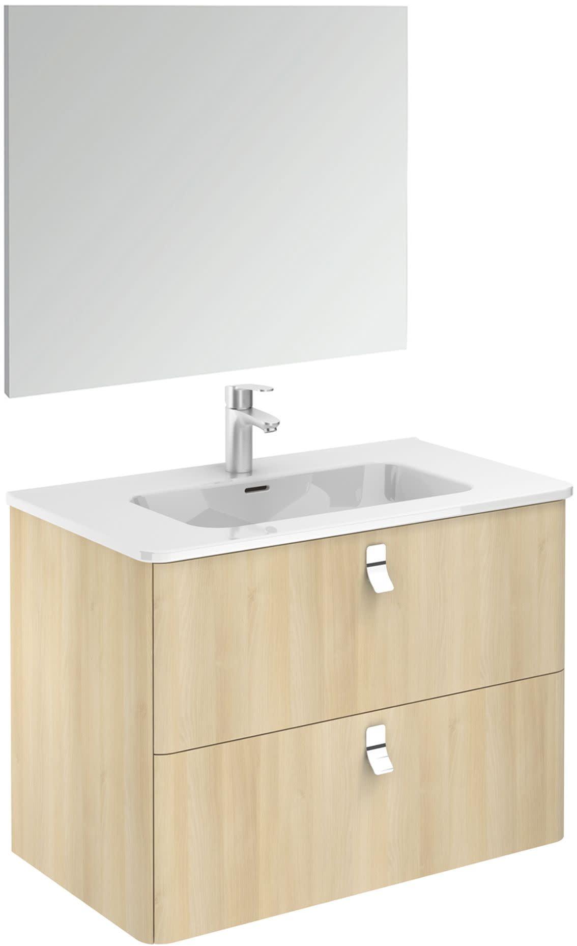 WS Bath Collections Concert 31.9'' Single Bathroom Vanity with Ceramic Top with Mirror