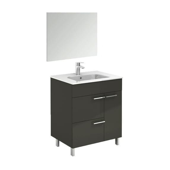 WS Bath Collections Elegance 31.5'' Single Bathroom Vanity with Ceramic Top with Mirror