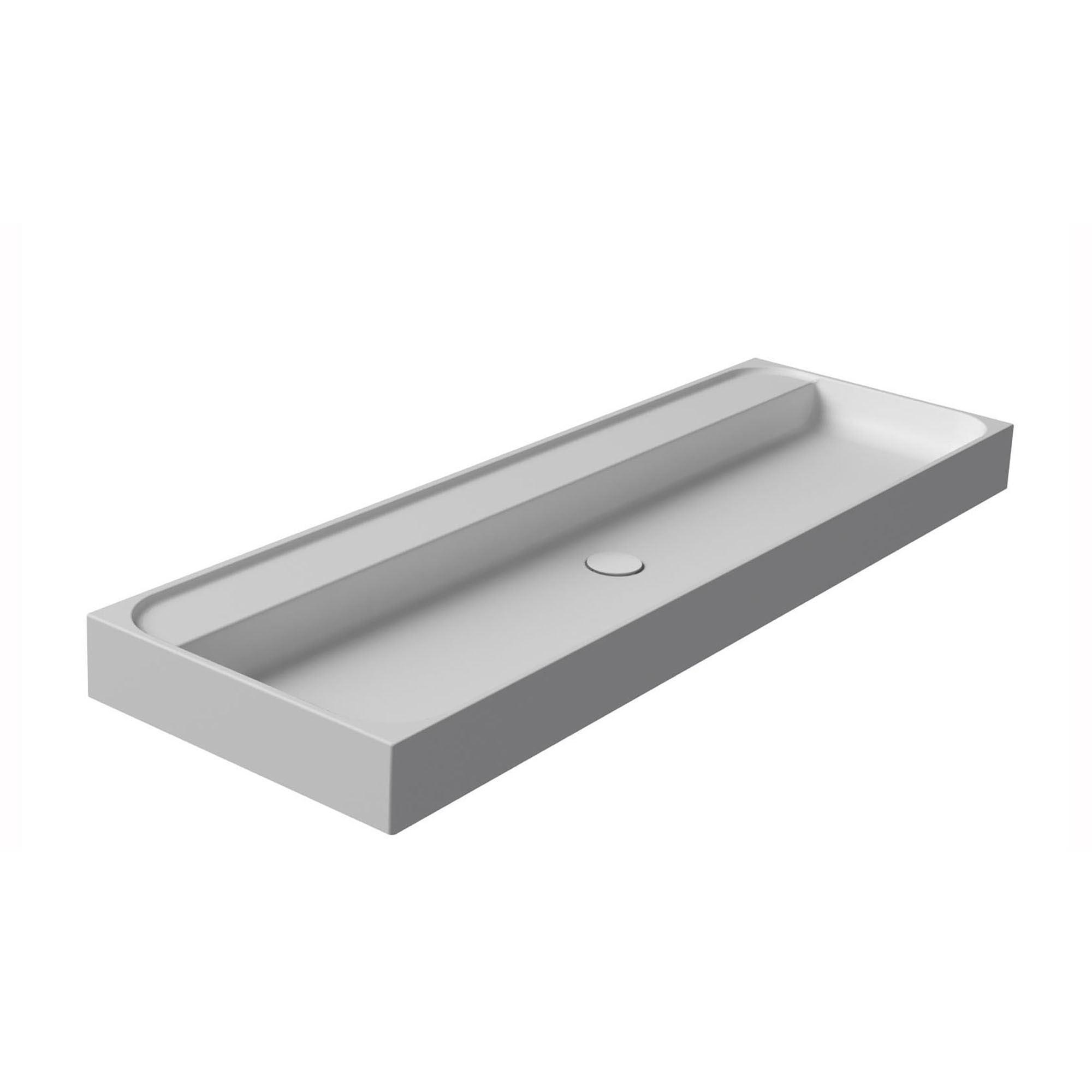 Glossy White Ceramic 18.1'' Rectangular Wall-Mount Bathroom Sink