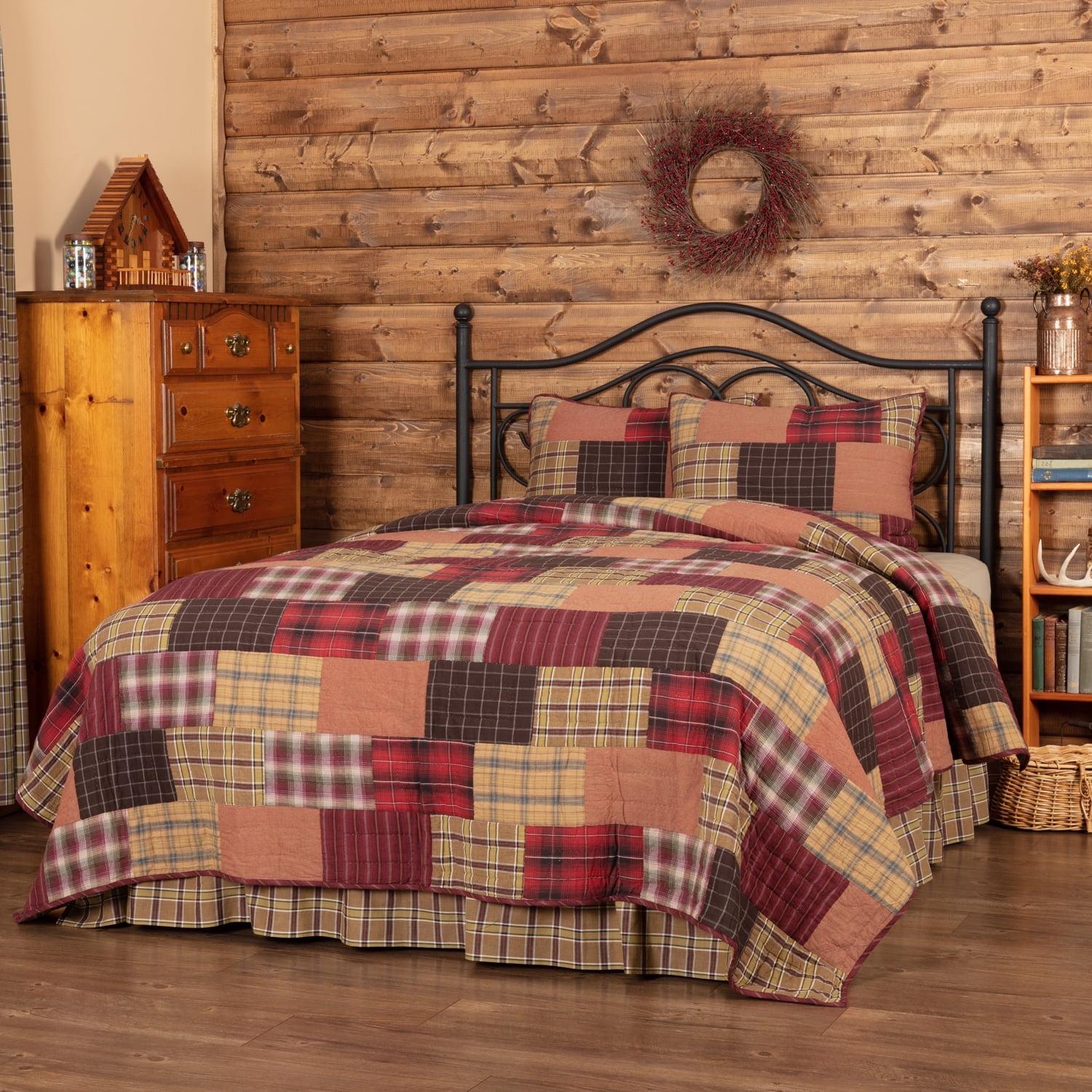VHC Brands Wyatt Rustic Cotton Patchwork Quilt Set