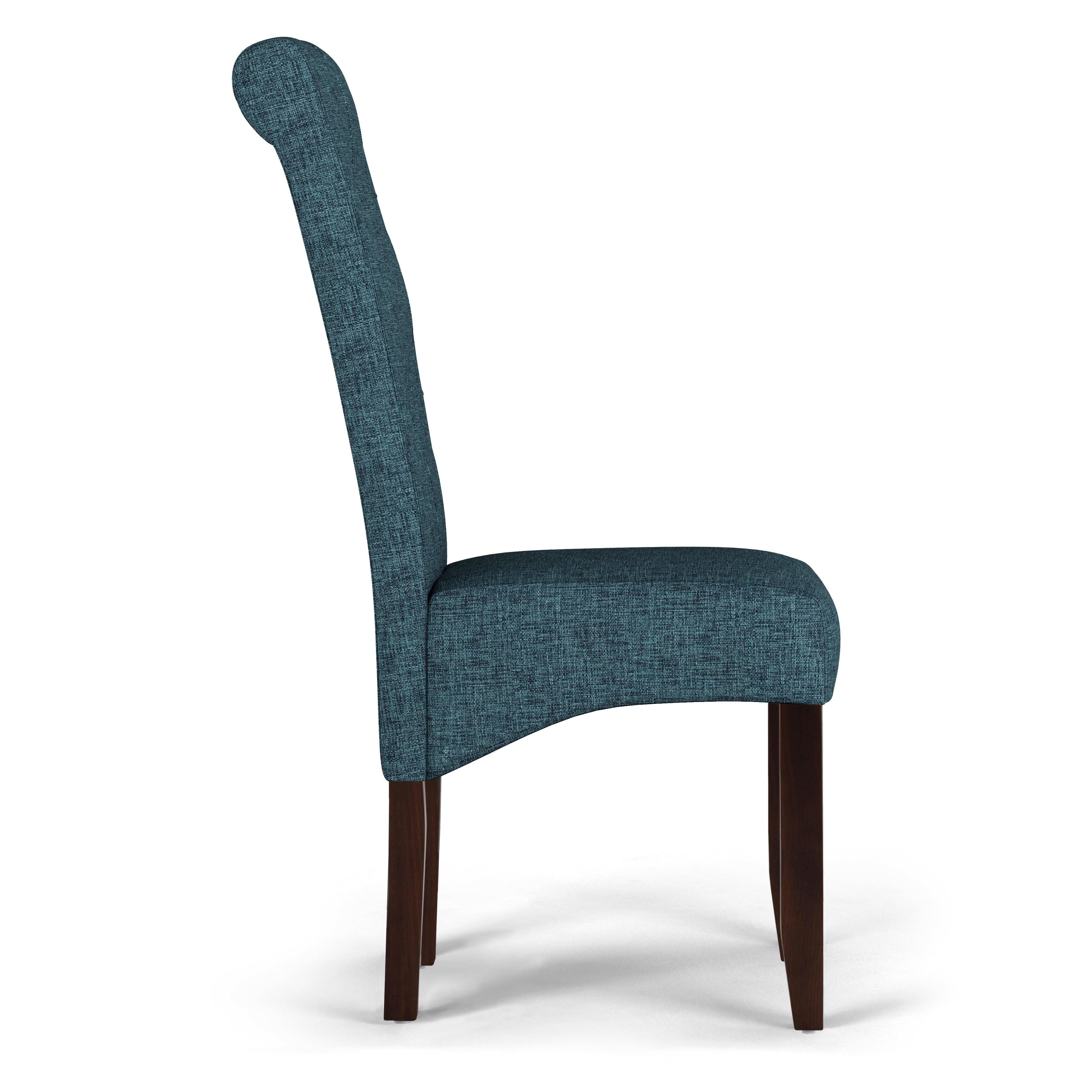 Simpli Home Cosmopolitan Tufted Upholstered Dining Chair with Curved Back in Modern Style (Set of 2) (Set of 2)
