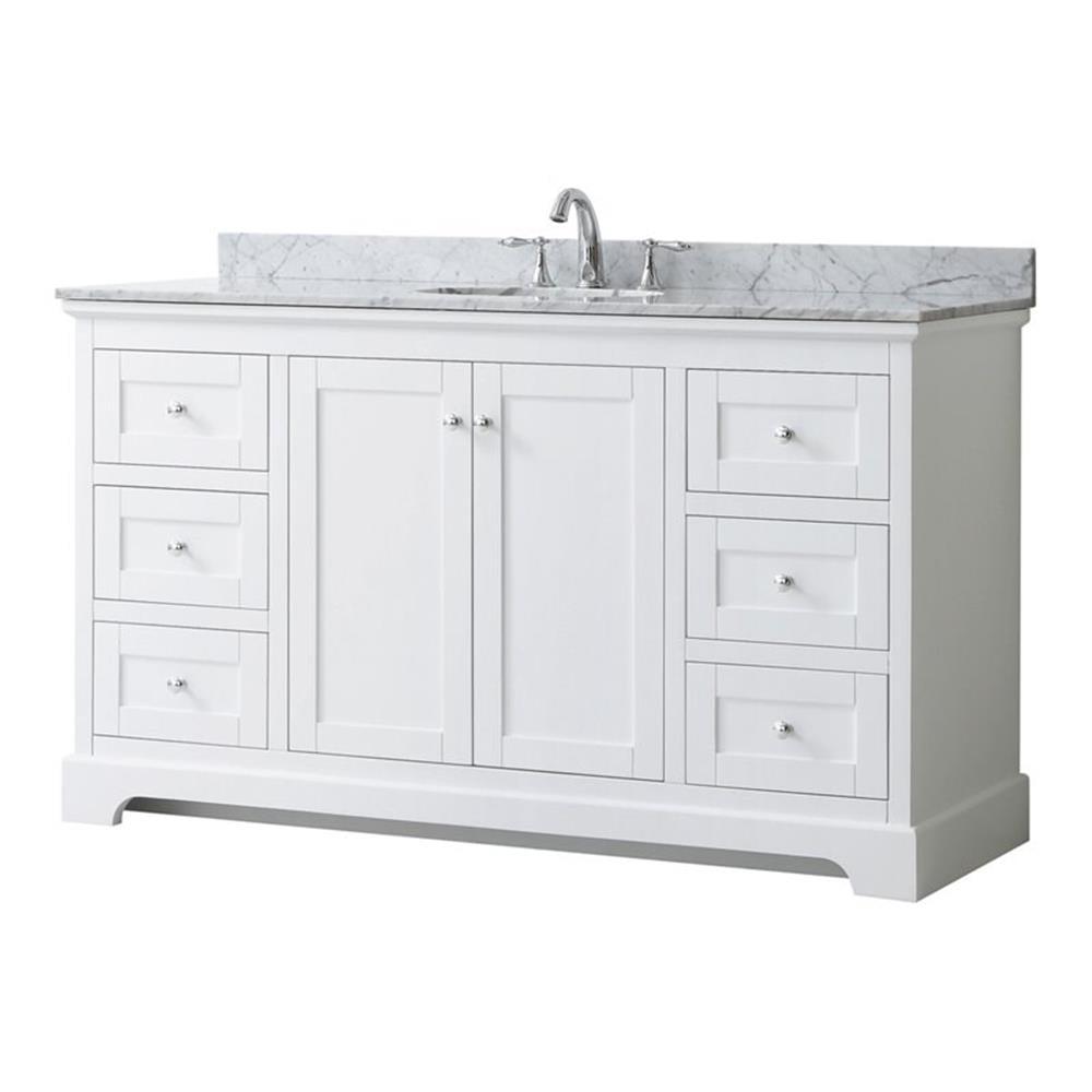 Avery 60'' Single Bathroom Vanity with Stone Top