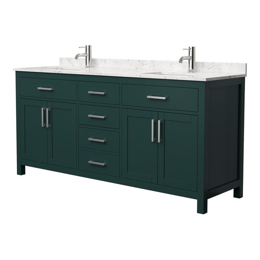 Beckett 72" Freestanding Double Bathroom Vanity with Cultured Marble Top