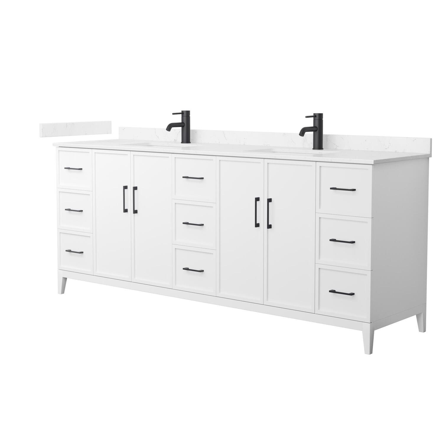 Elan 84'' Double Bathroom Vanity with Cultured Marble Top