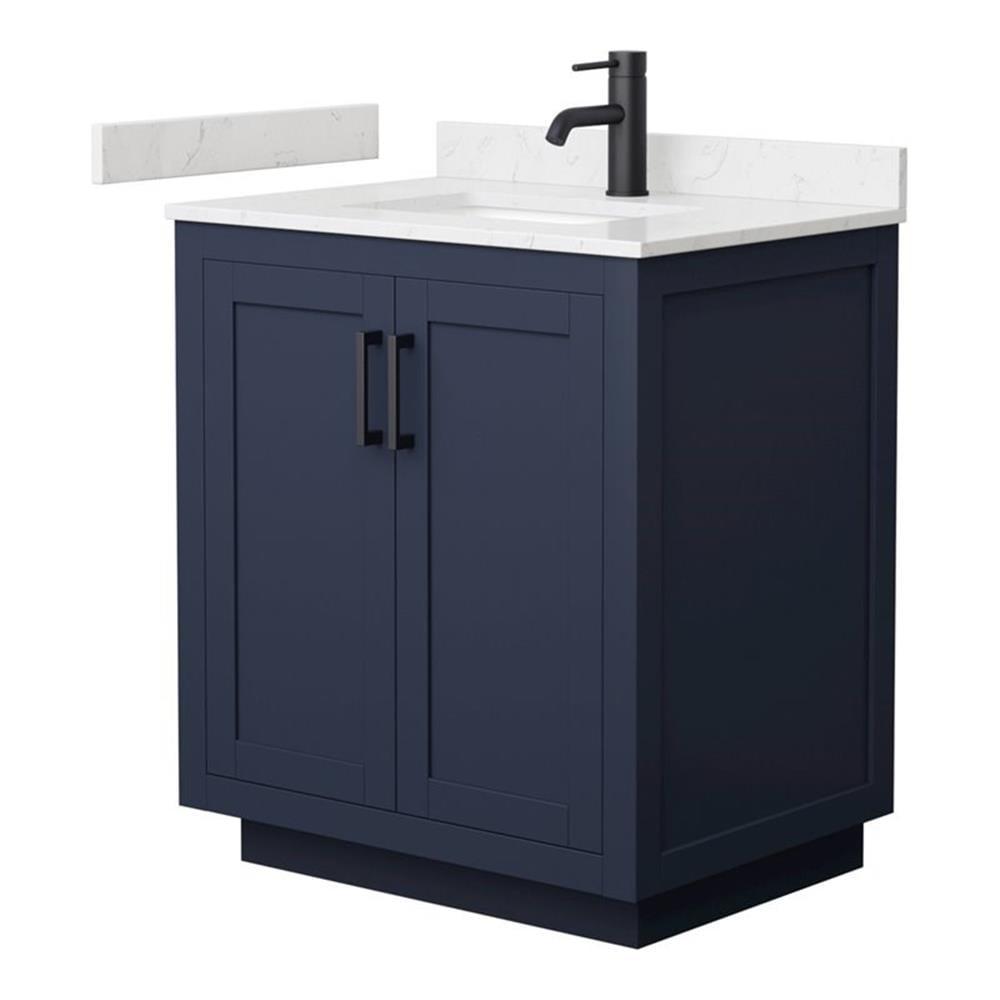 Wyndham Collection Miranda 30" Freestanding Single Bathroom Vanity with Cultured Marble Top